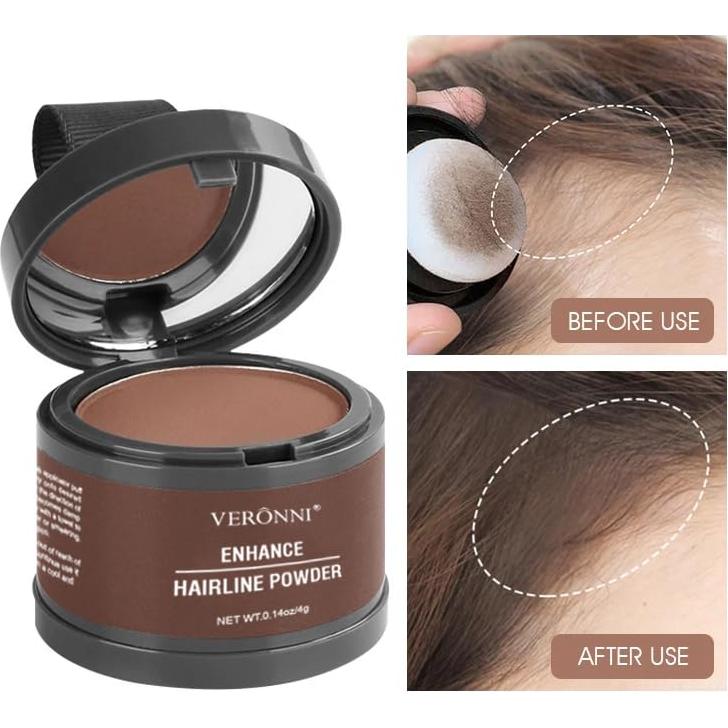 Polvo Sombra para Cabello VERONNI 28g - Marrón Medio, Cubrimiento Raíces