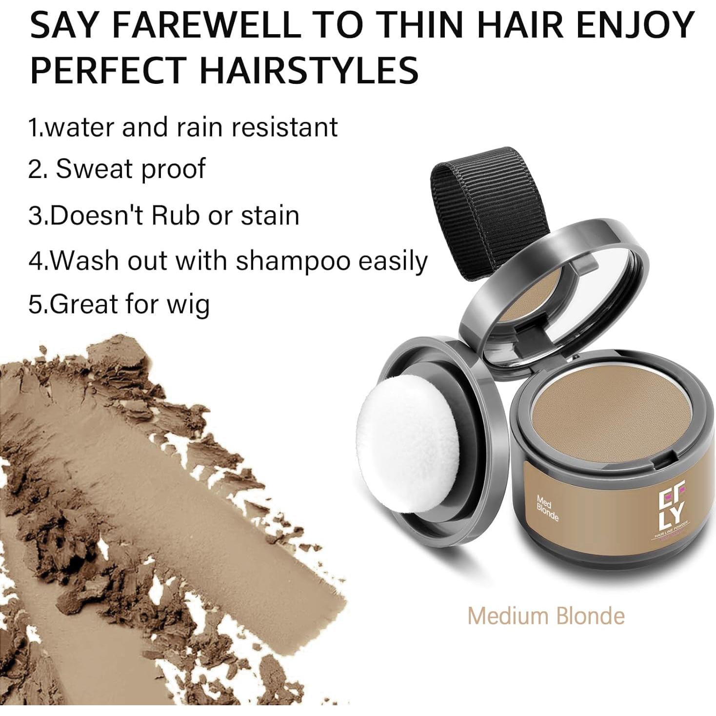 Polvo Retocador de Raíces EFLY 4g Rubio Medio - Cubrir Grises