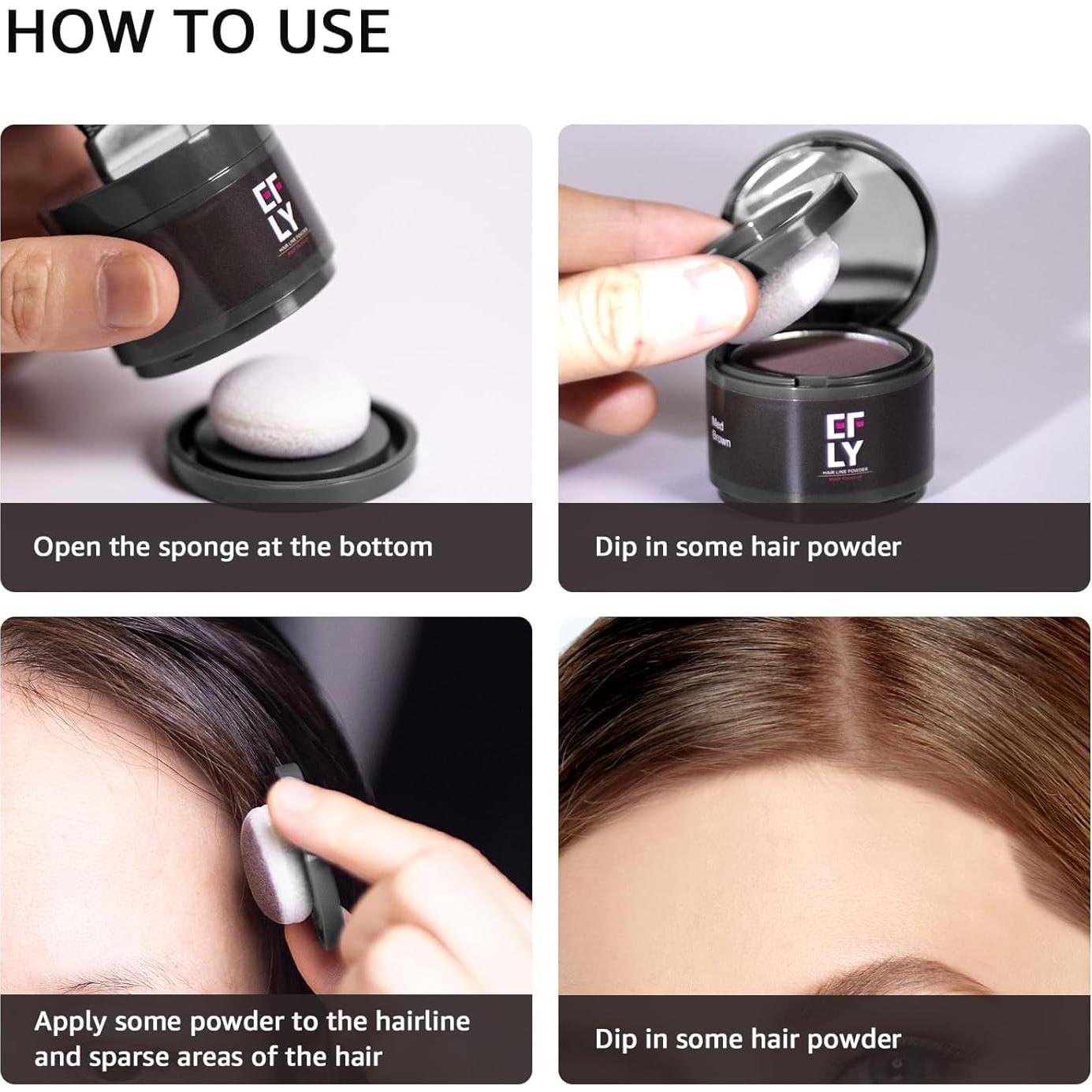 Polvo Retocador de Raíces EFLY 4g Rubio Medio - Cubrir Grises