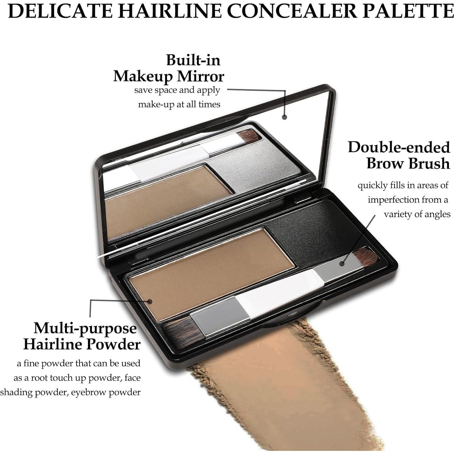 Kit de Polvo para Sombra de Cabello Boobeen - Marrón, 12.5x6.9cm