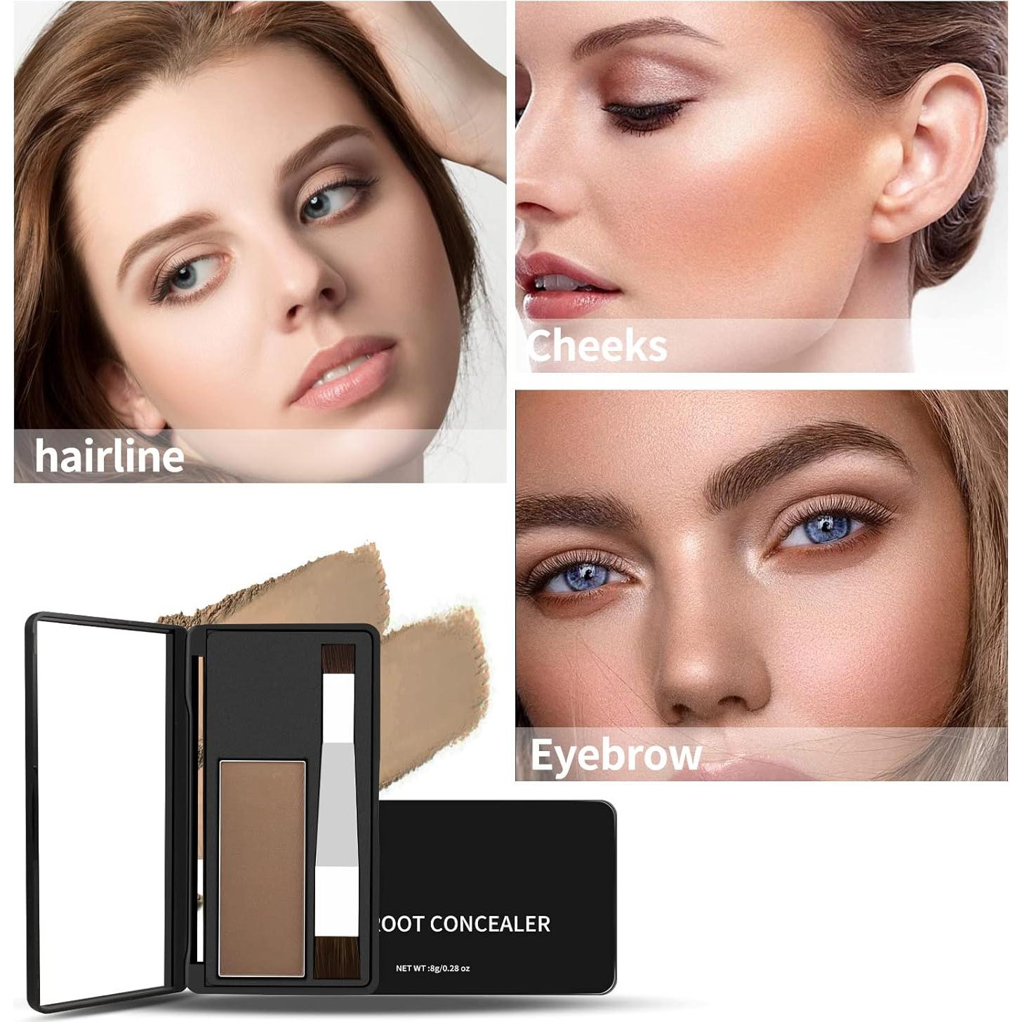 Kit de Polvo para Sombra de Cabello Boobeen - Marrón, 12.5x6.9cm