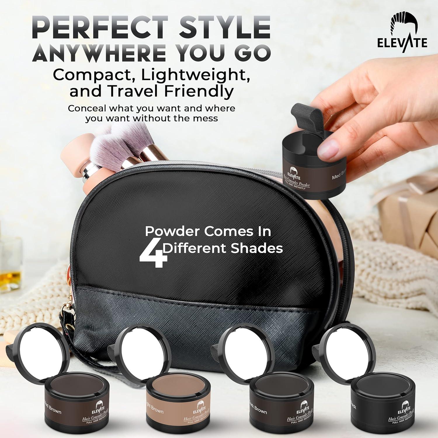 Polvo para Cabello ELEVATE Marrón Medio - Cobertura Instantánea