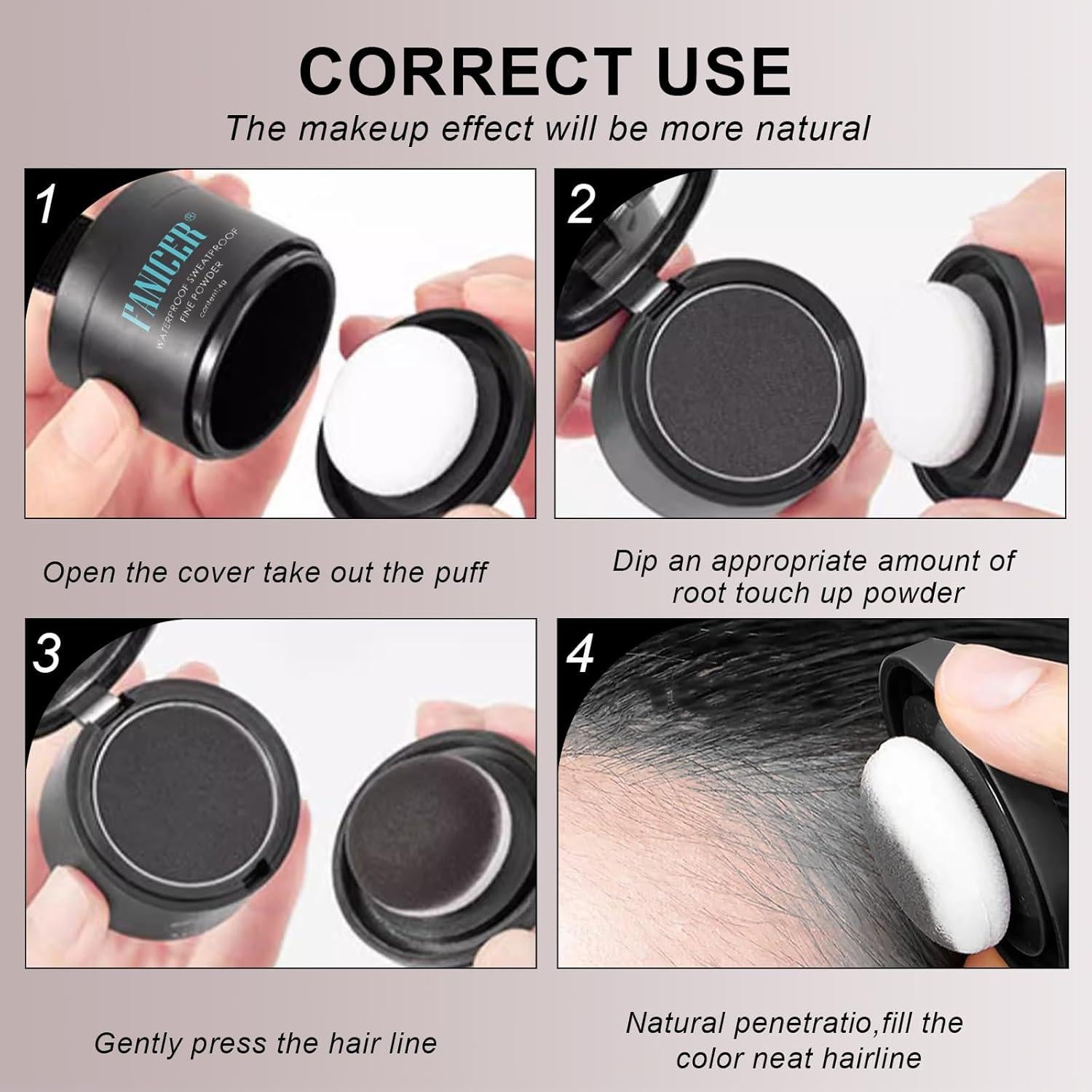 Polvo para Línea de Cabello Nailgelicer - Marrón Oscuro 32g