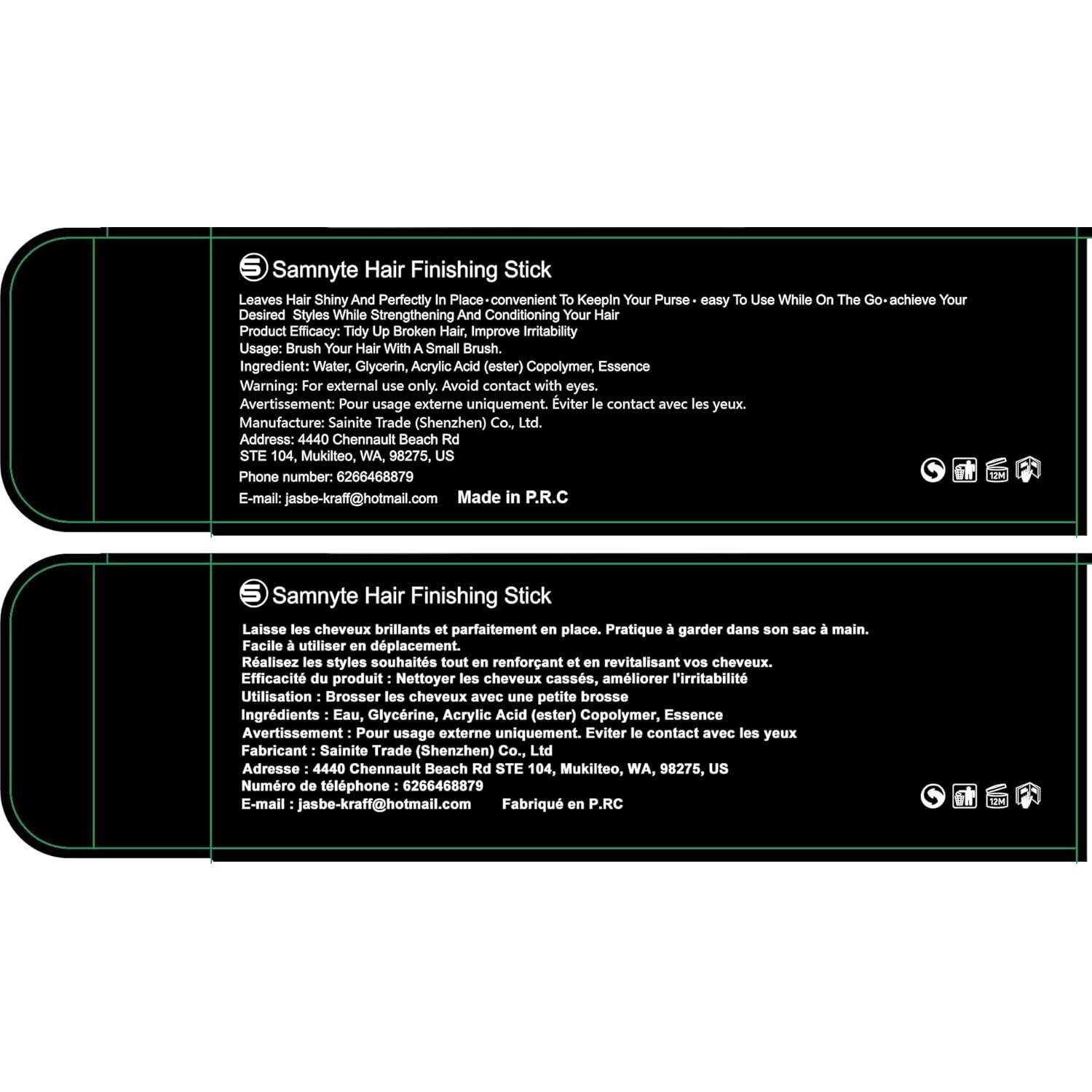 Stick para Dominar Cabello Suelto Samnyte - 20.9 ml x 2