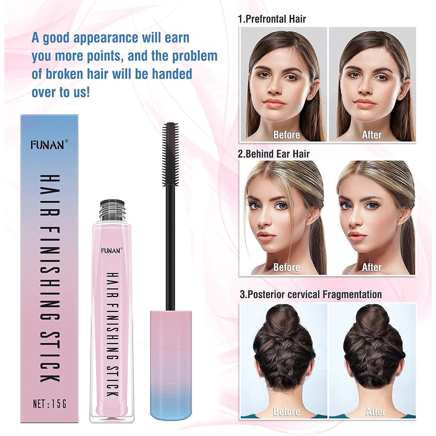 Stick para Terminar el Cabello FUNAN 2 Paquetes 14g Rosa