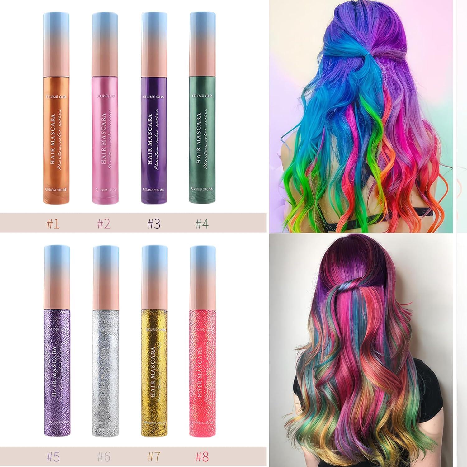 Máscara de Cabello Temporal Seline Girl - 8 Colores Vibrantes