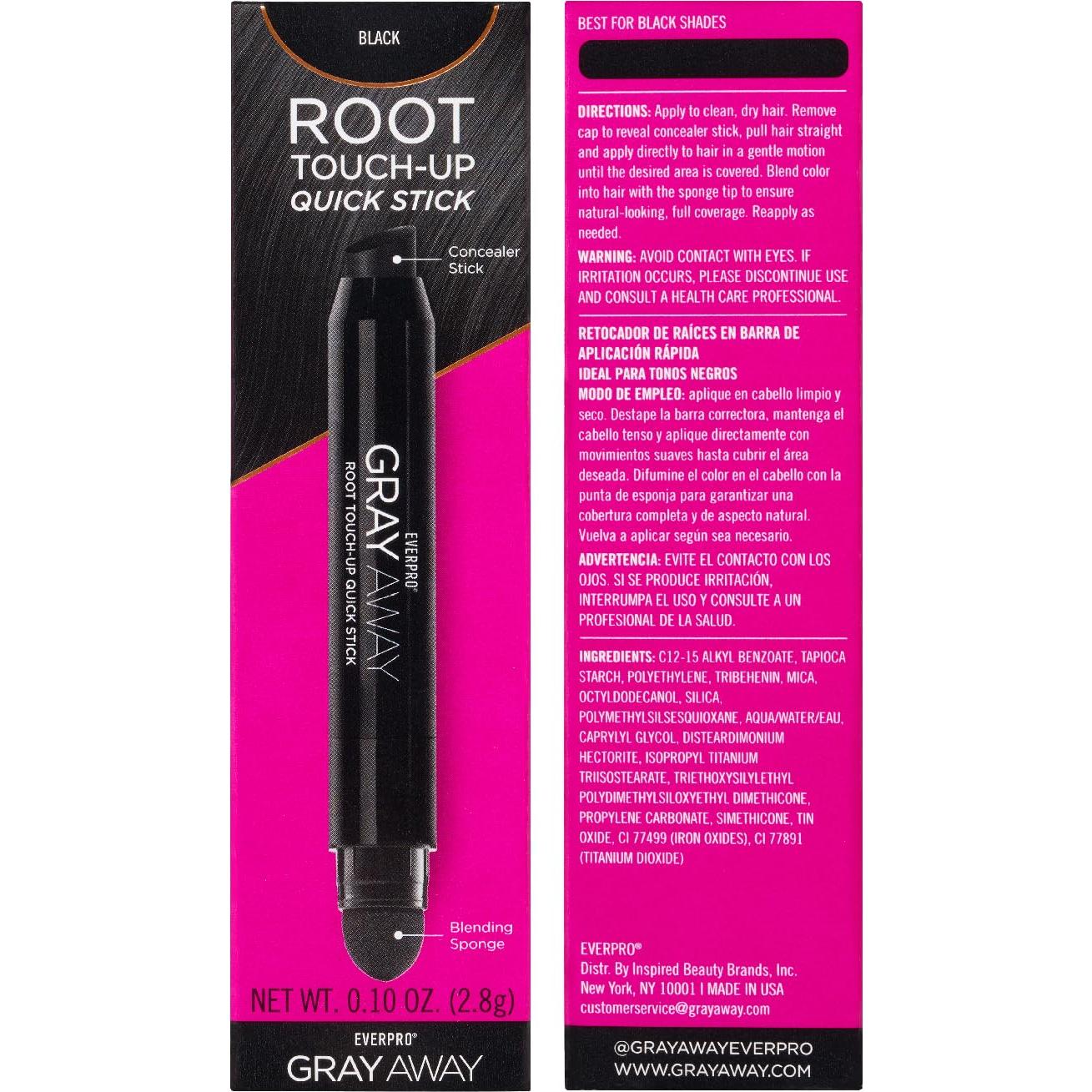 Everpro Gray Away Retoque Raíces Negro 2.83 g Sin Químicos