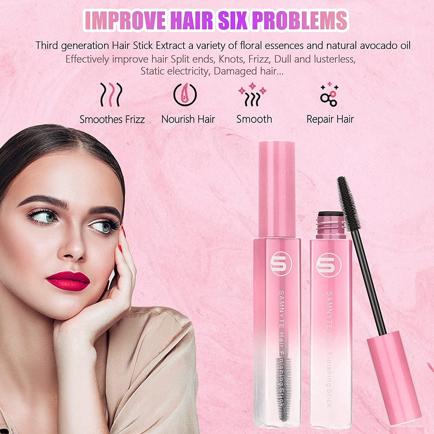 Stick para Cabello Flyaways Samnyte - 4 Piezas, Brillo y Control