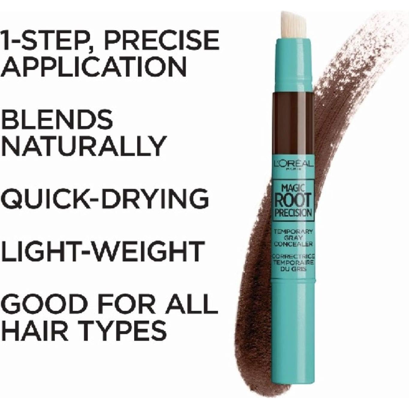 Corrector Temporal de Canas L'Oreal Paris 4 Marrón Oscuro 1.48 ml