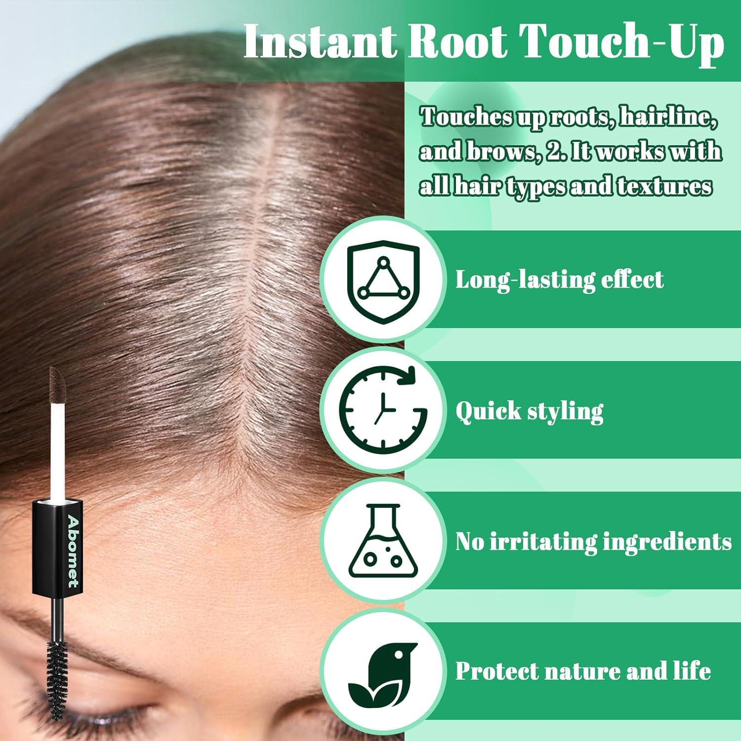 Retoque de Raíces Abomet 7 ML Marrón Medio - Cepillo 2 en 1