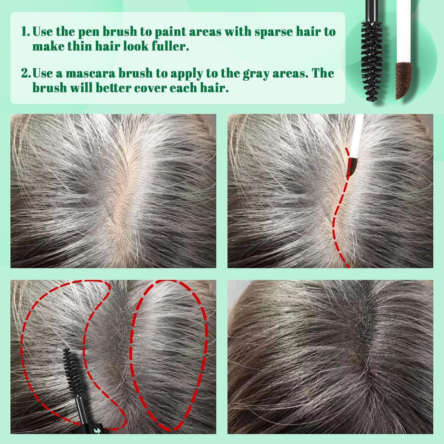 Retoque de Raíces Abomet 7 ML Marrón Medio - Cepillo 2 en 1