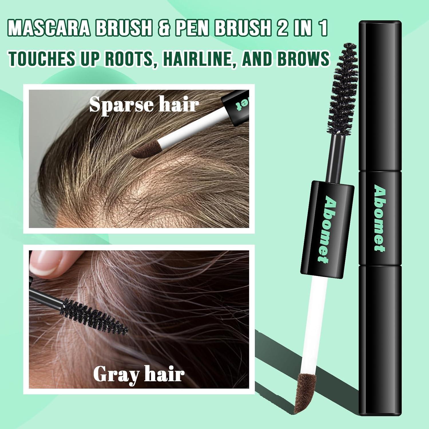 Retoque de Raíces Abomet 7 ML Marrón Medio - Cepillo 2 en 1