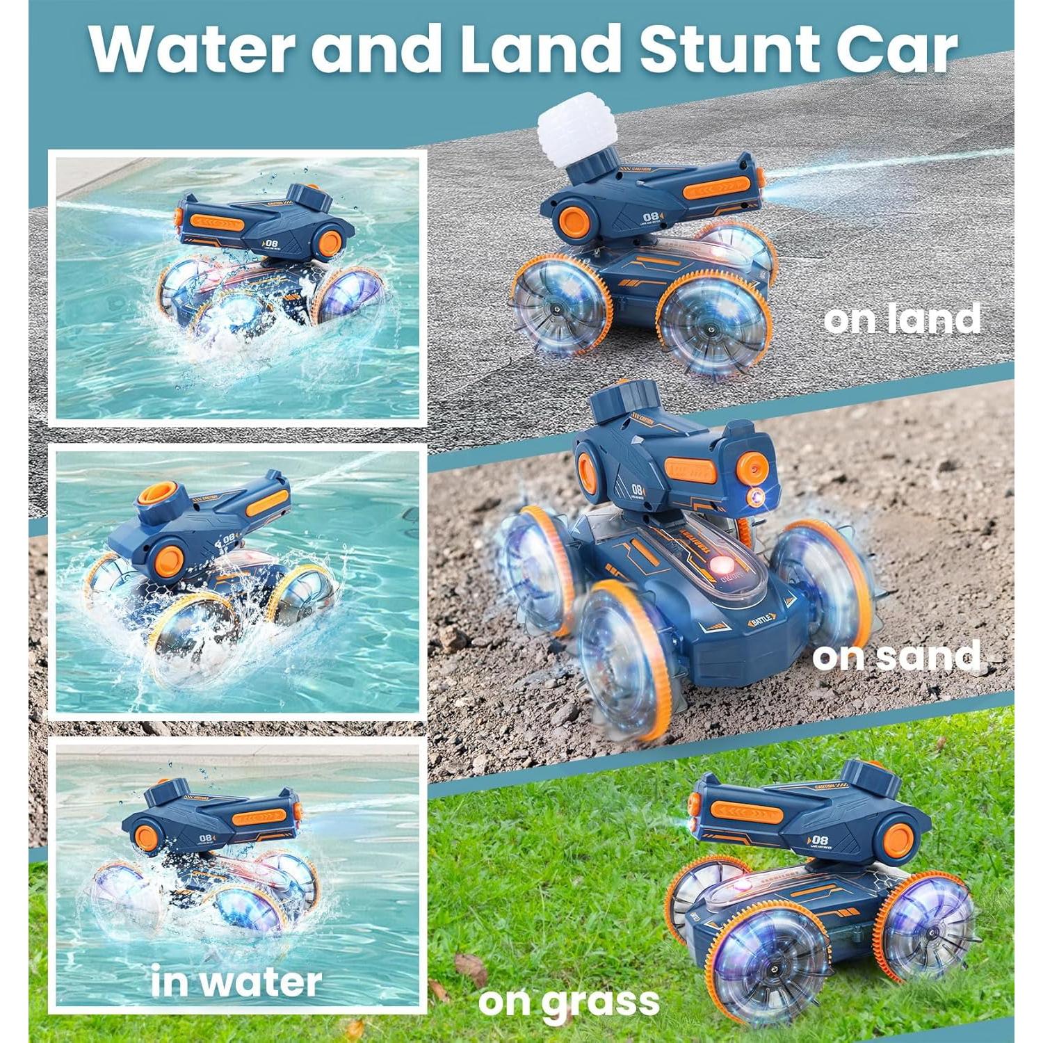 Coche RC Anfibio FUNiOi 1841-1 4WD Impermeable 360°