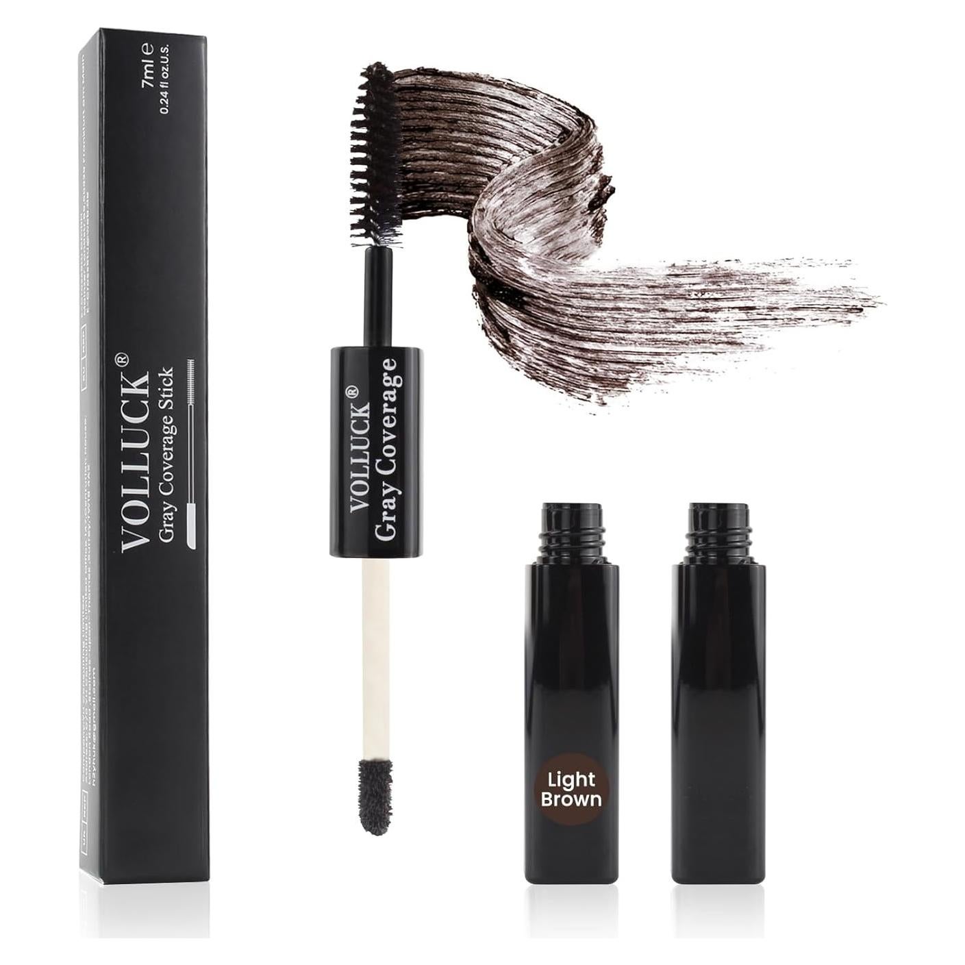 Tinte Corrector Raíces Cabello Canoso VOLLUCK 6.8 ml Marrón Claro