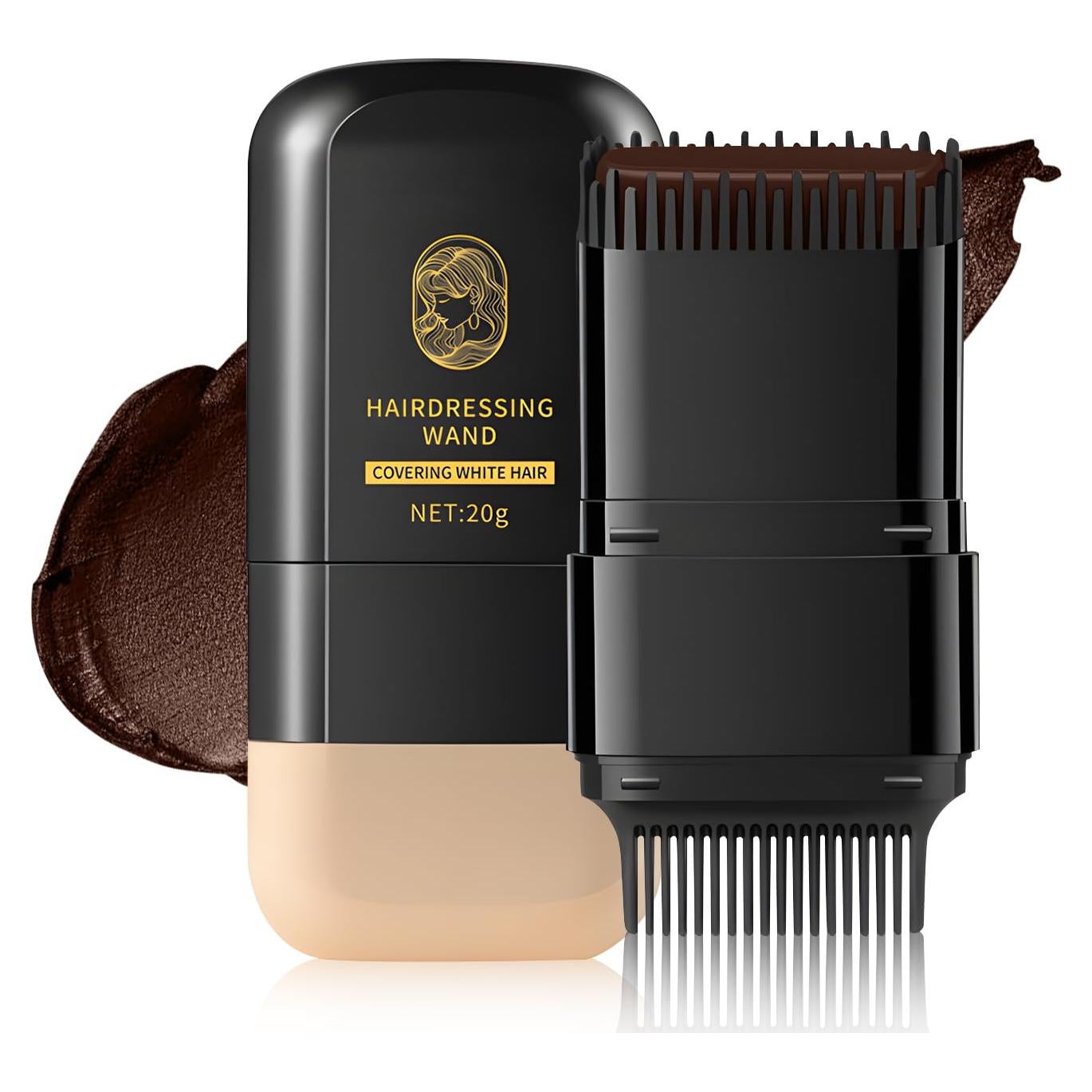 Stick de Tinte para Cabello 2 en 1 Unisex Marrón Castaño