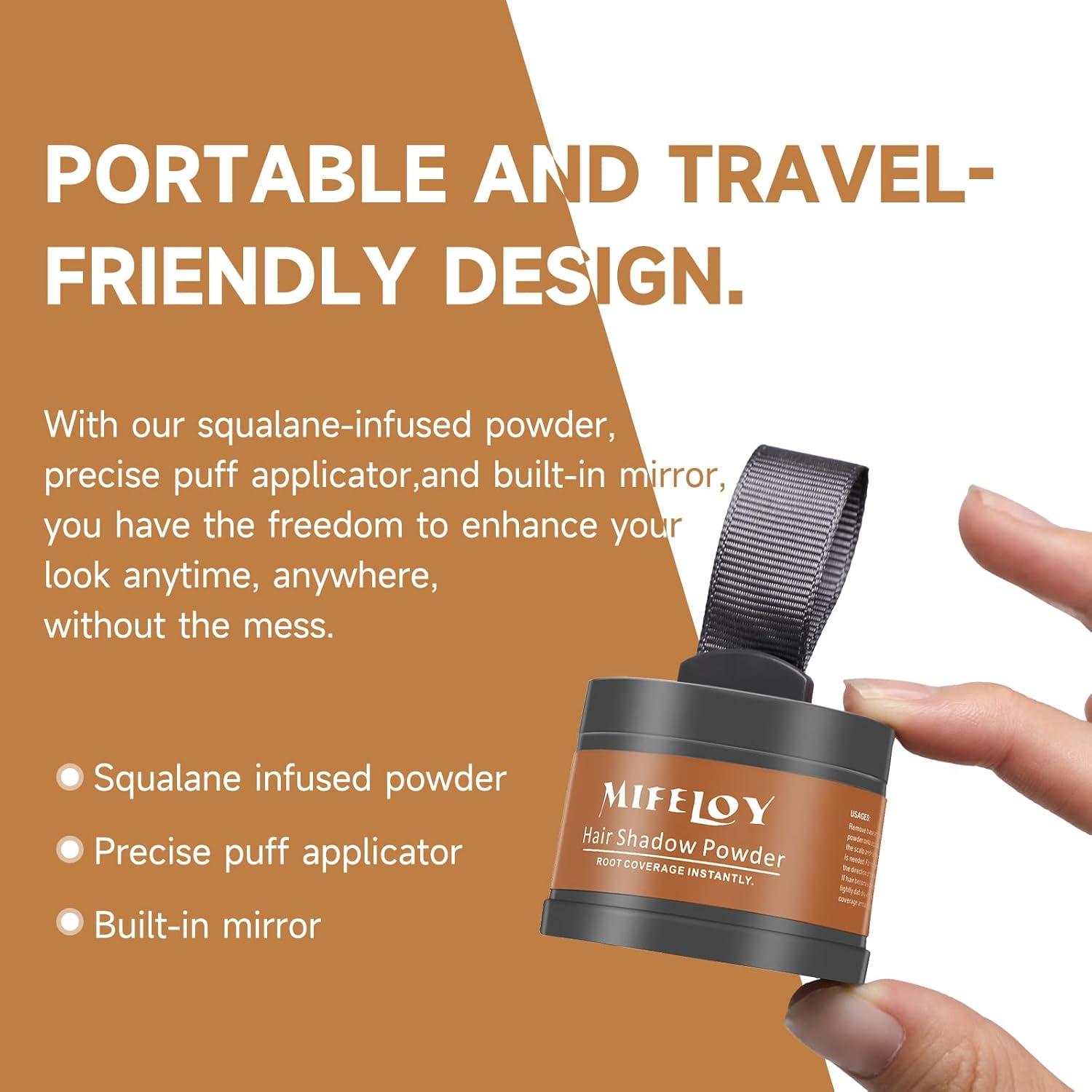 Polvo Retoque Raíces Mifeloy Marrón Claro 31g - Cabello Gris