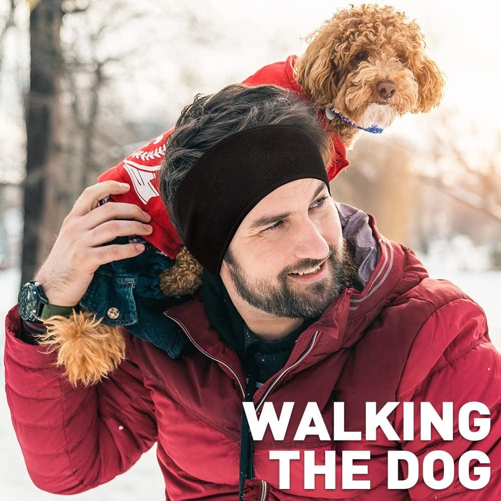 Calentador de Oídos JOEYOUNG de Forro Polar Negro para Invierno