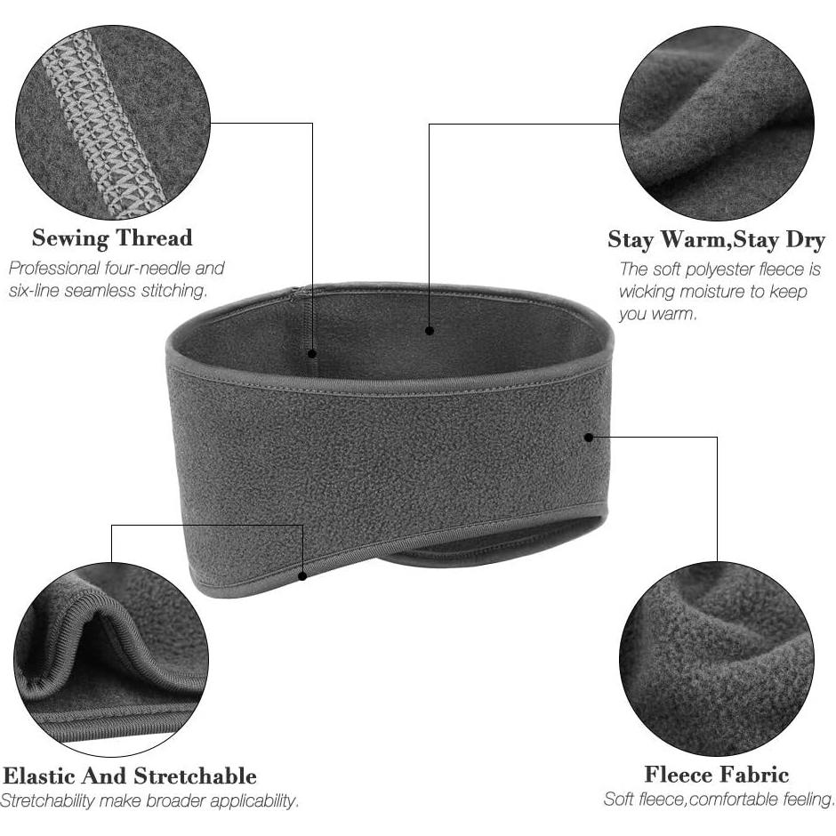 Banda Deportiva Unisex Komake para Correr y Yoga - Forro Polar