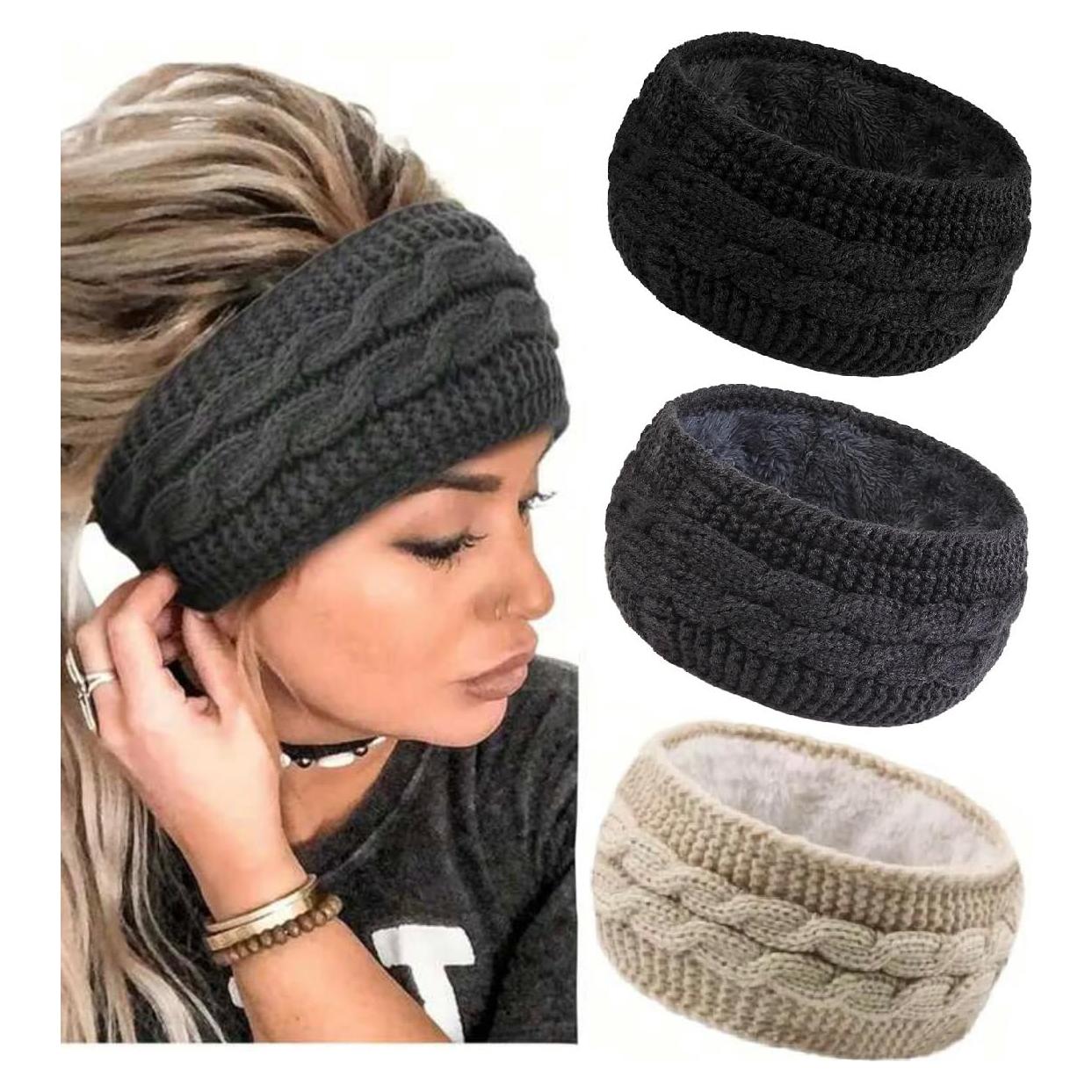 Diadema de Invierno Huachi para Mujeres - Set de 3 Colores