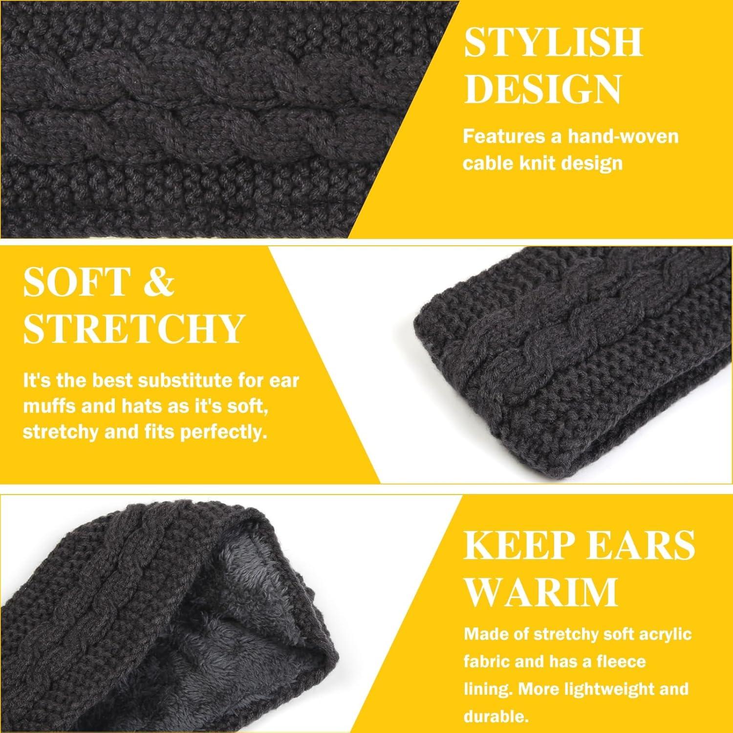 Diadema de Invierno Huachi para Mujeres - Set de 3 Colores