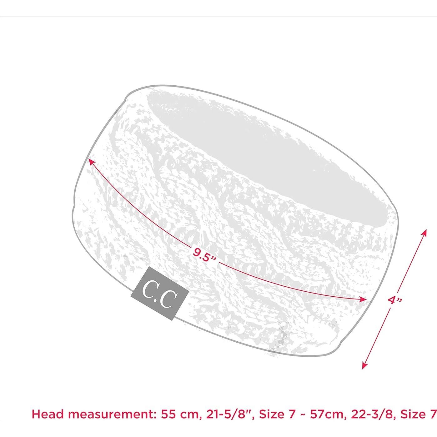C.C Banda de Cabeza de Felpa Gruesa para Damas - Talla Única
