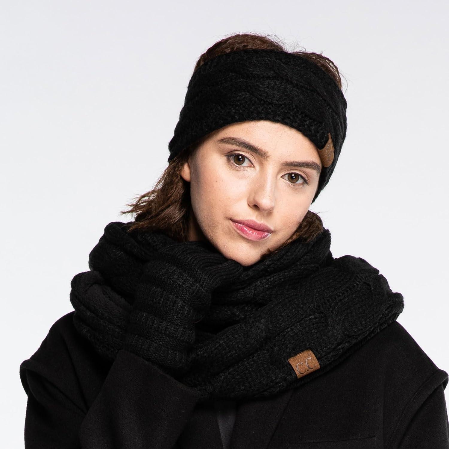 C.C Banda de Cabeza de Felpa Gruesa para Damas - Talla Única