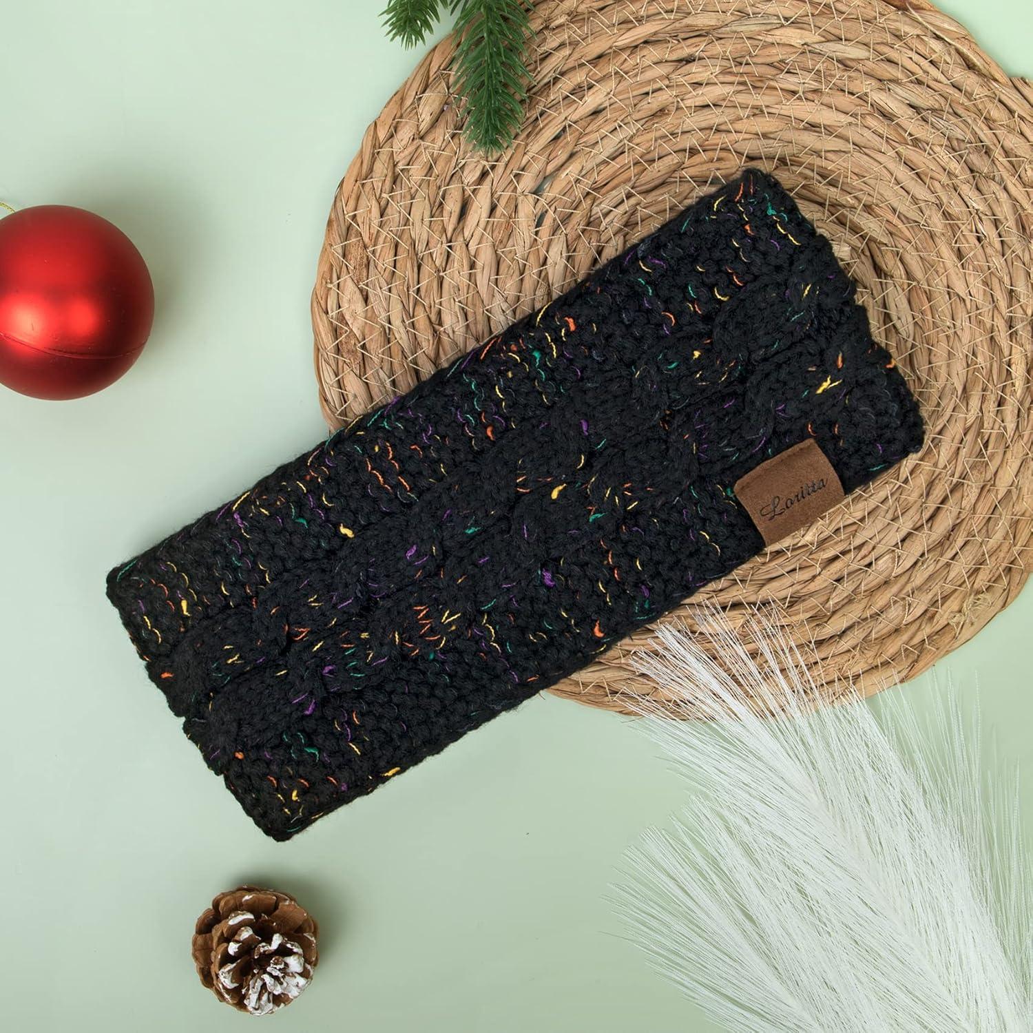 Diadema Térmica Loritta para Mujeres, Forro Polar, Negro