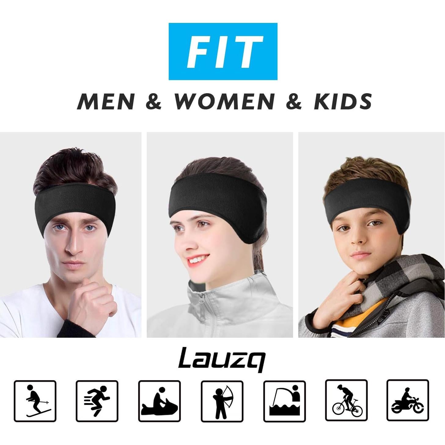 Calentadores de Oídos Lauzq de Forro Polar Térmico - Negro