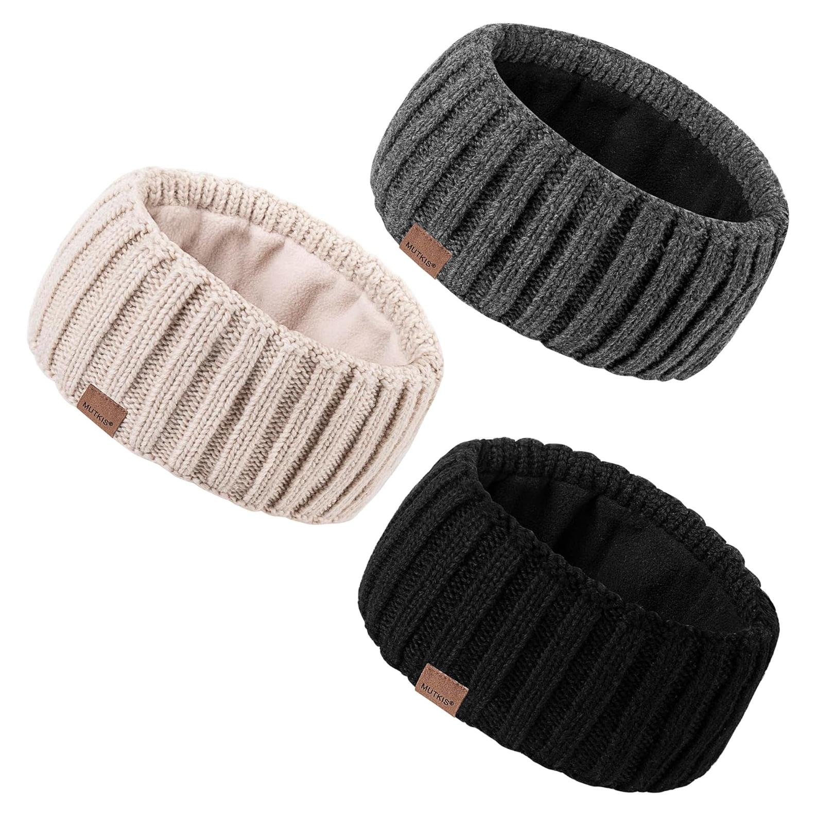 Diademas de Invierno para Mujeres - 3 Paquetes de Lana Tejida