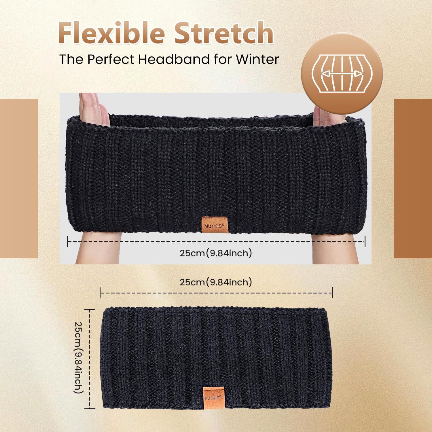 Diademas de Invierno para Mujeres - 3 Paquetes de Lana Tejida