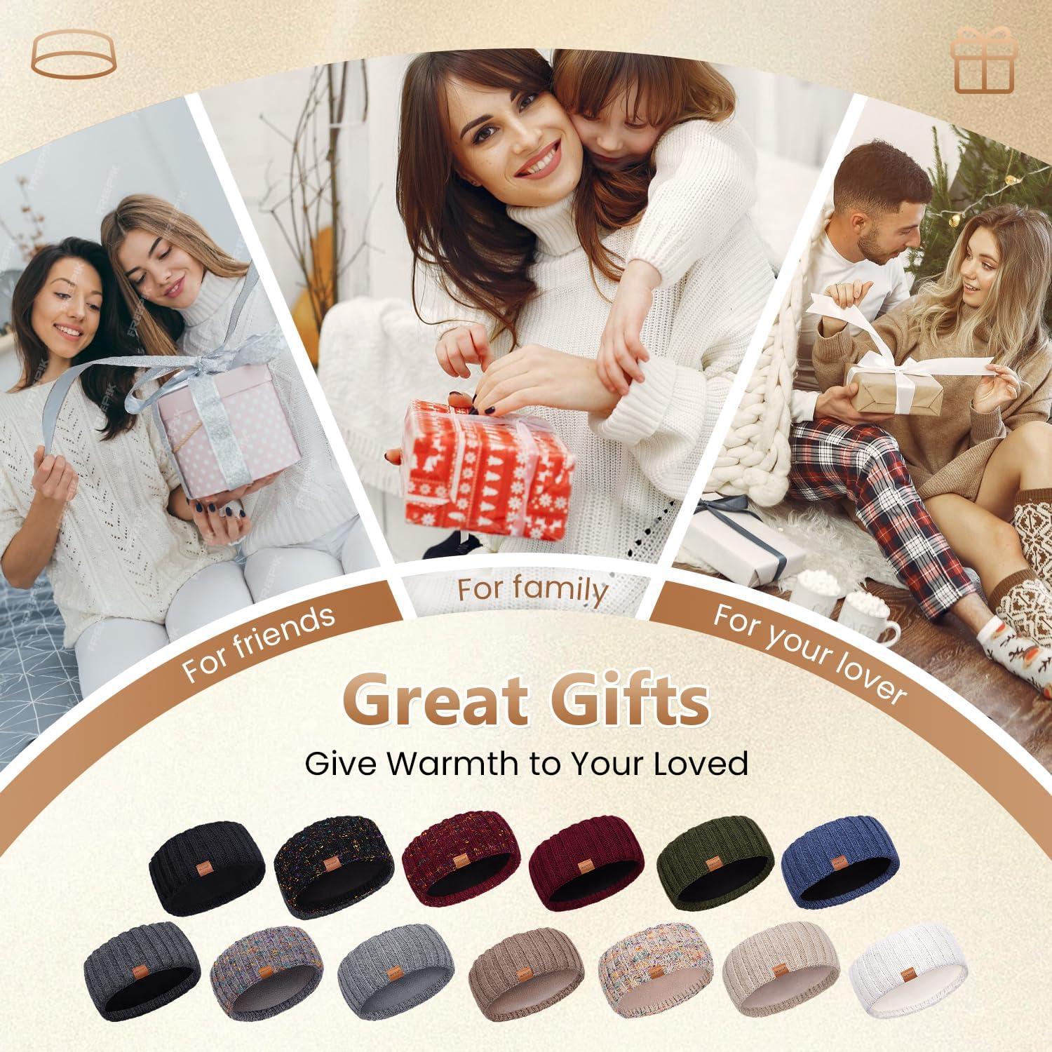 Diademas de Invierno para Mujeres - 3 Paquetes de Lana Tejida