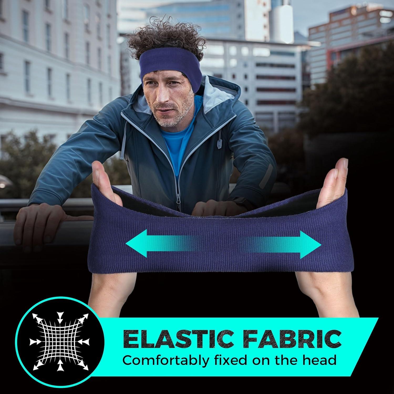 Calentadores de Oídos WTACTFUL Doble Capa Invierno Azul