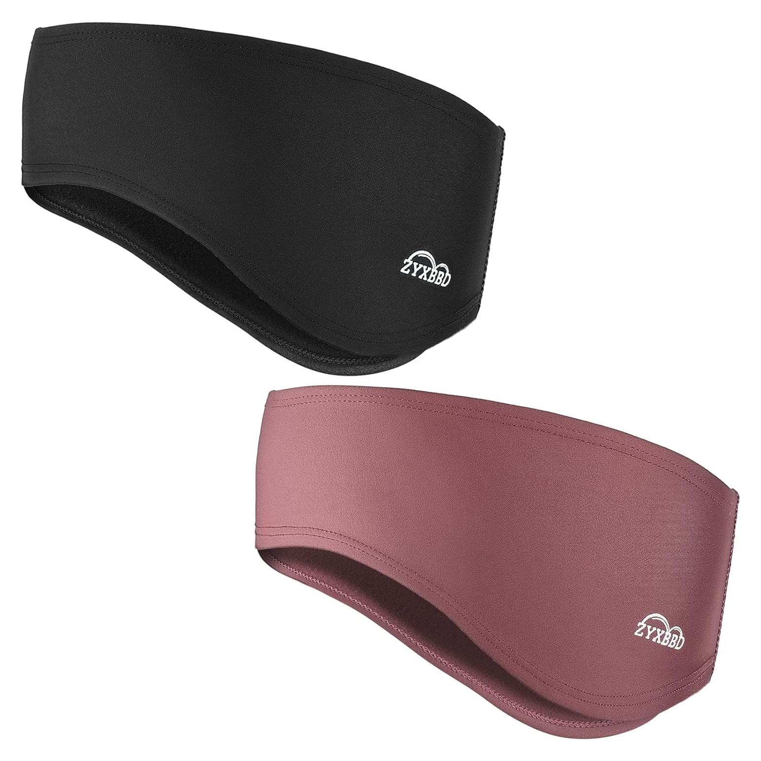 Calentadores de Oídos ZYXBBD para Invierno - Forro Polar Negro/Rojo