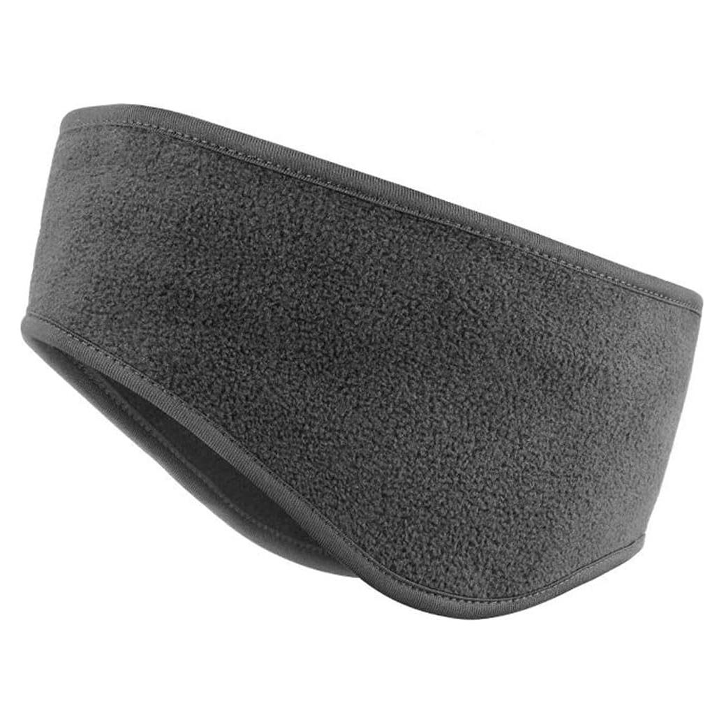 Orejeras de forro polar unisex gris para invierno y deporte