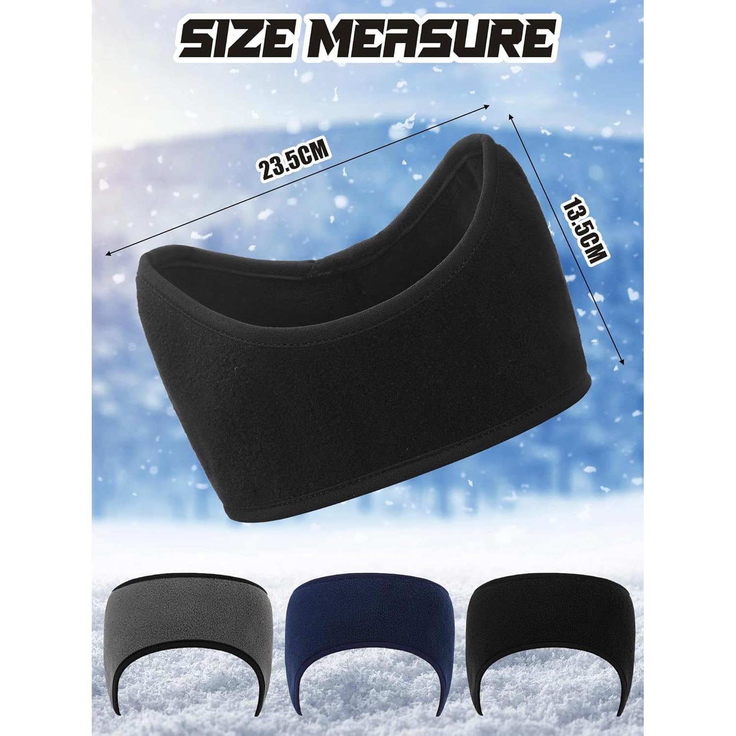 BBTO 3 Pcs Diademas de Forro Polar para Invierno Unisex