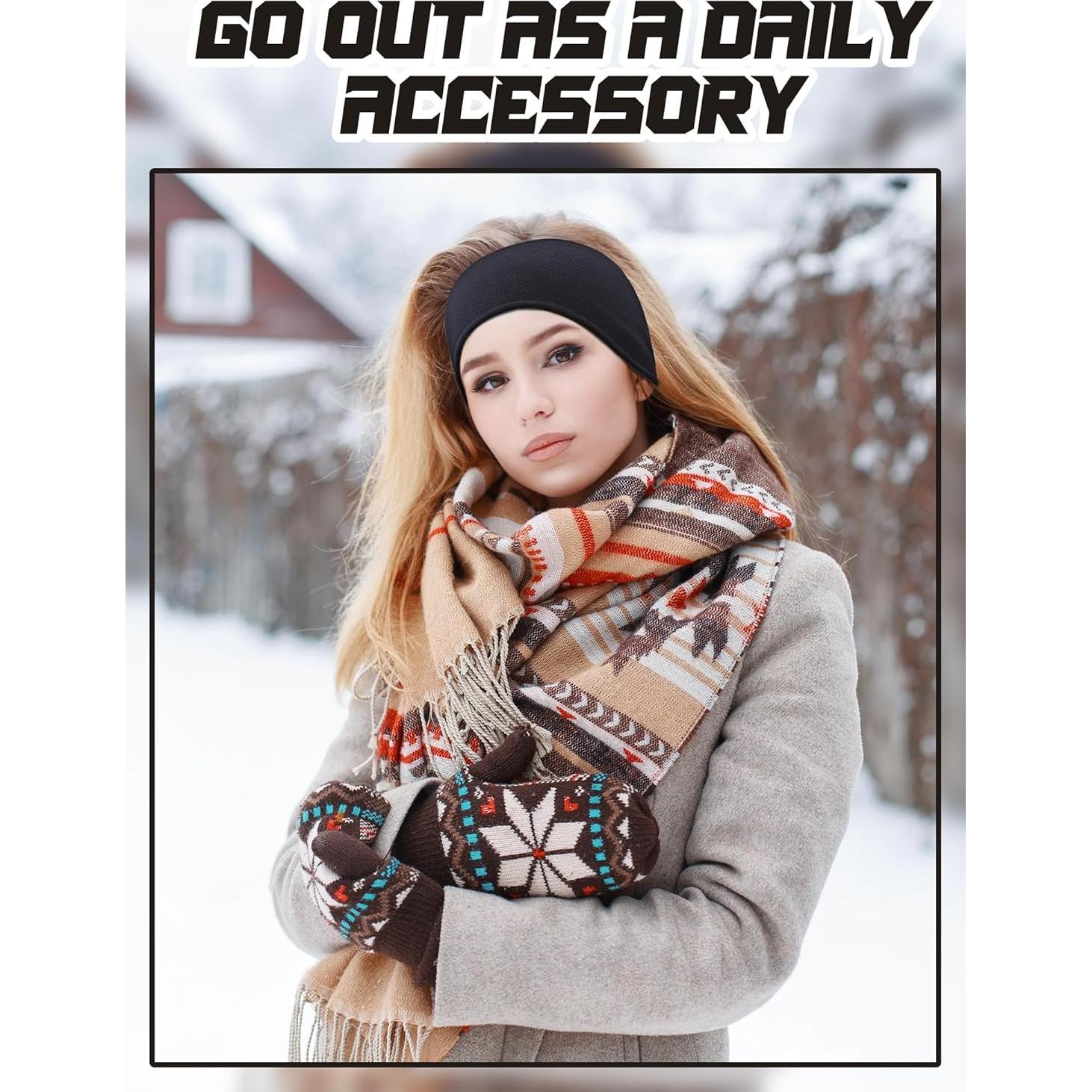 BBTO 3 Pcs Diademas de Forro Polar para Invierno Unisex
