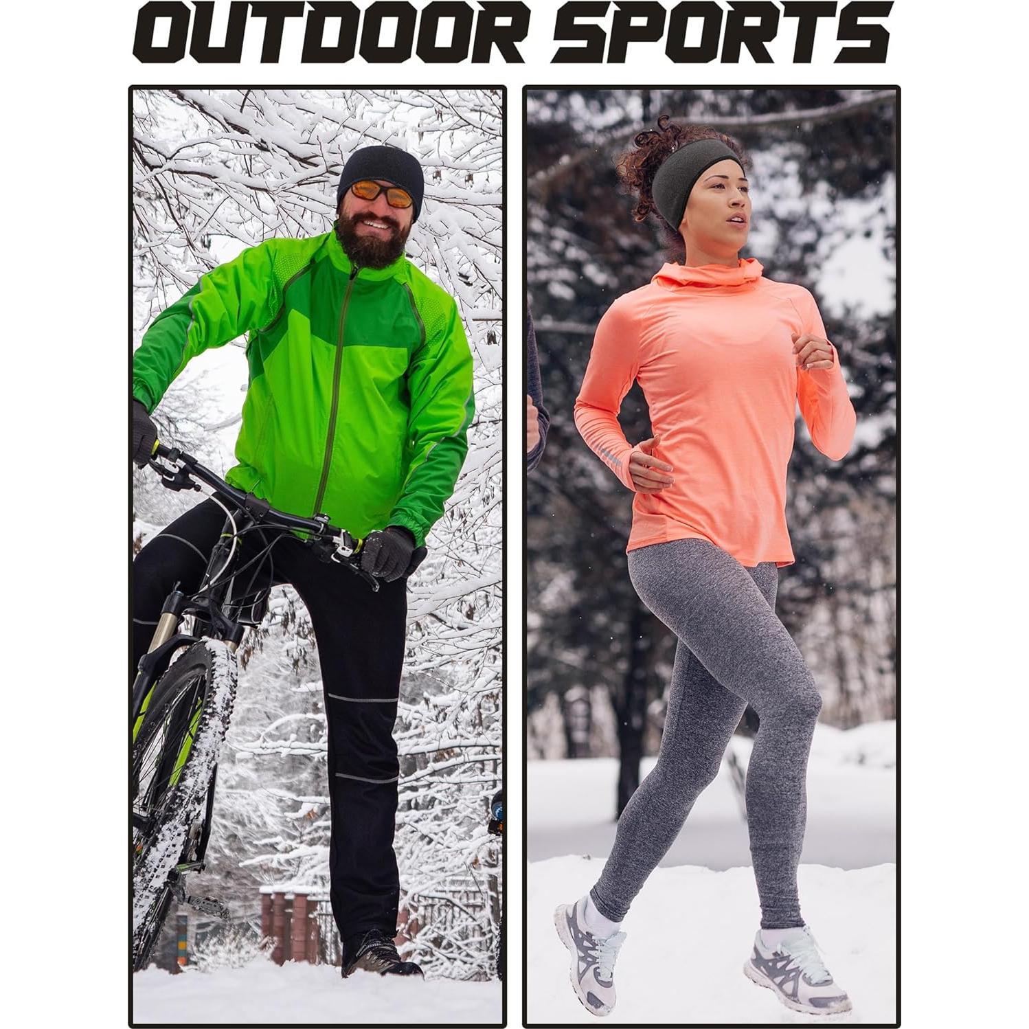 BBTO 3 Pcs Diademas de Forro Polar para Invierno Unisex