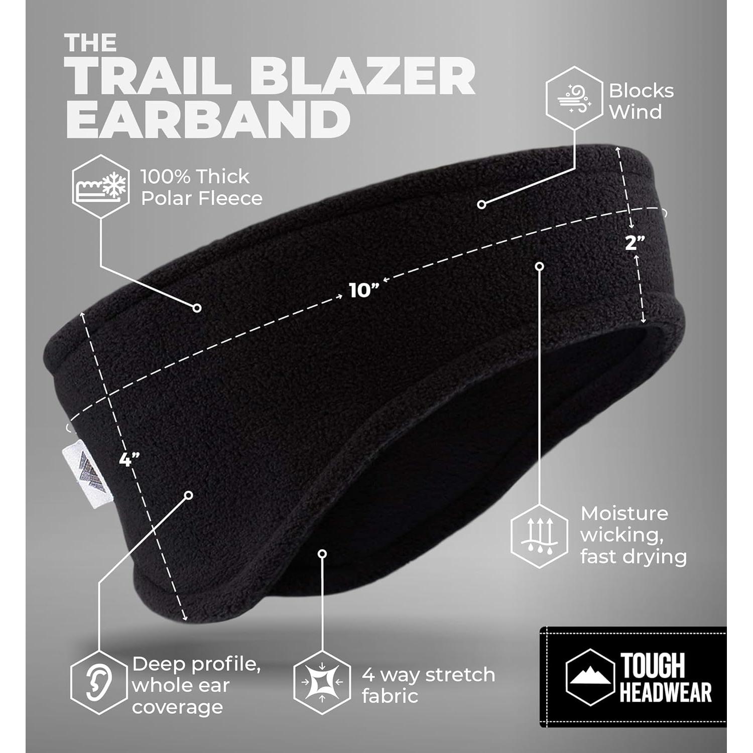 Cinta para la cabeza Tough Headwear de forro polar negra