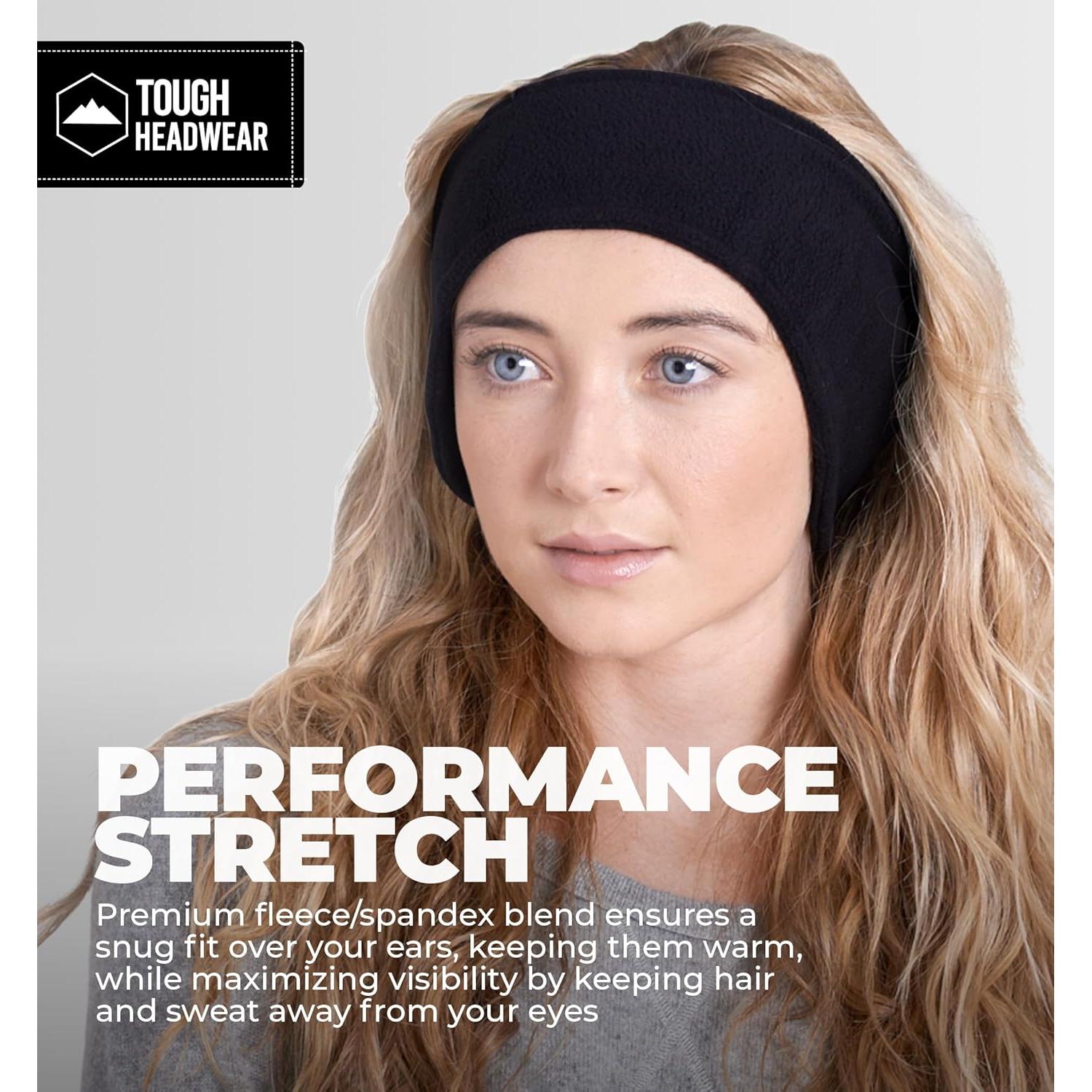 Cinta para la cabeza Tough Headwear de forro polar negra