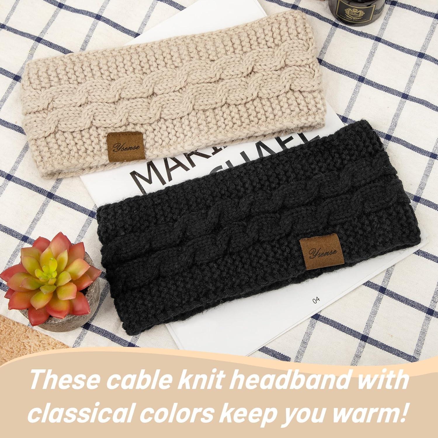 Banda Calentadora de Oídos YSense para Mujeres Tejida Invierno