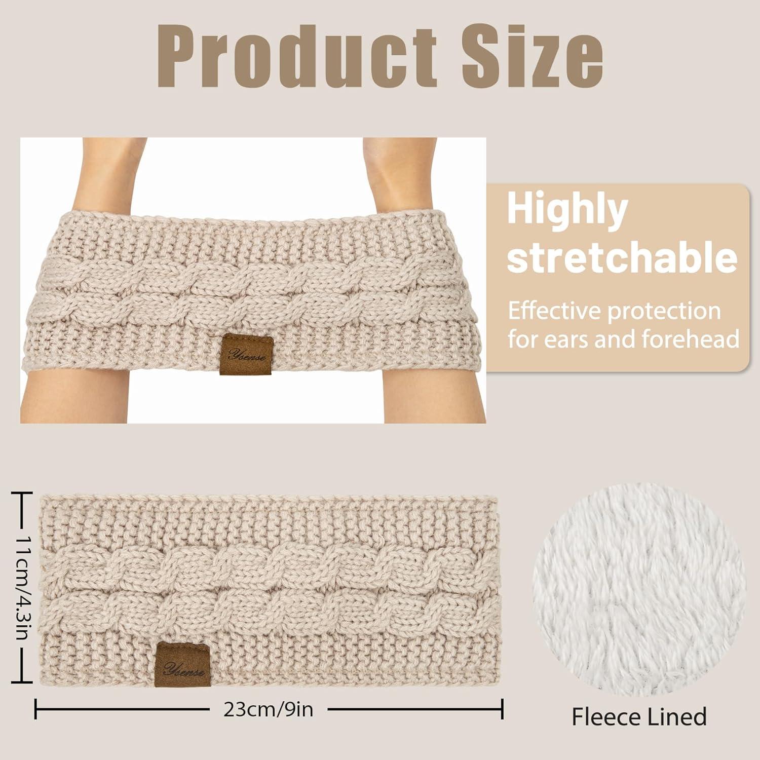 Banda Calentadora de Oídos YSense para Mujeres Tejida Invierno