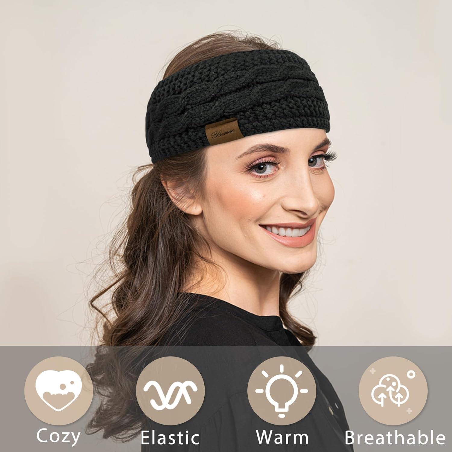 Banda Calentadora de Oídos YSense para Mujeres Tejida Invierno