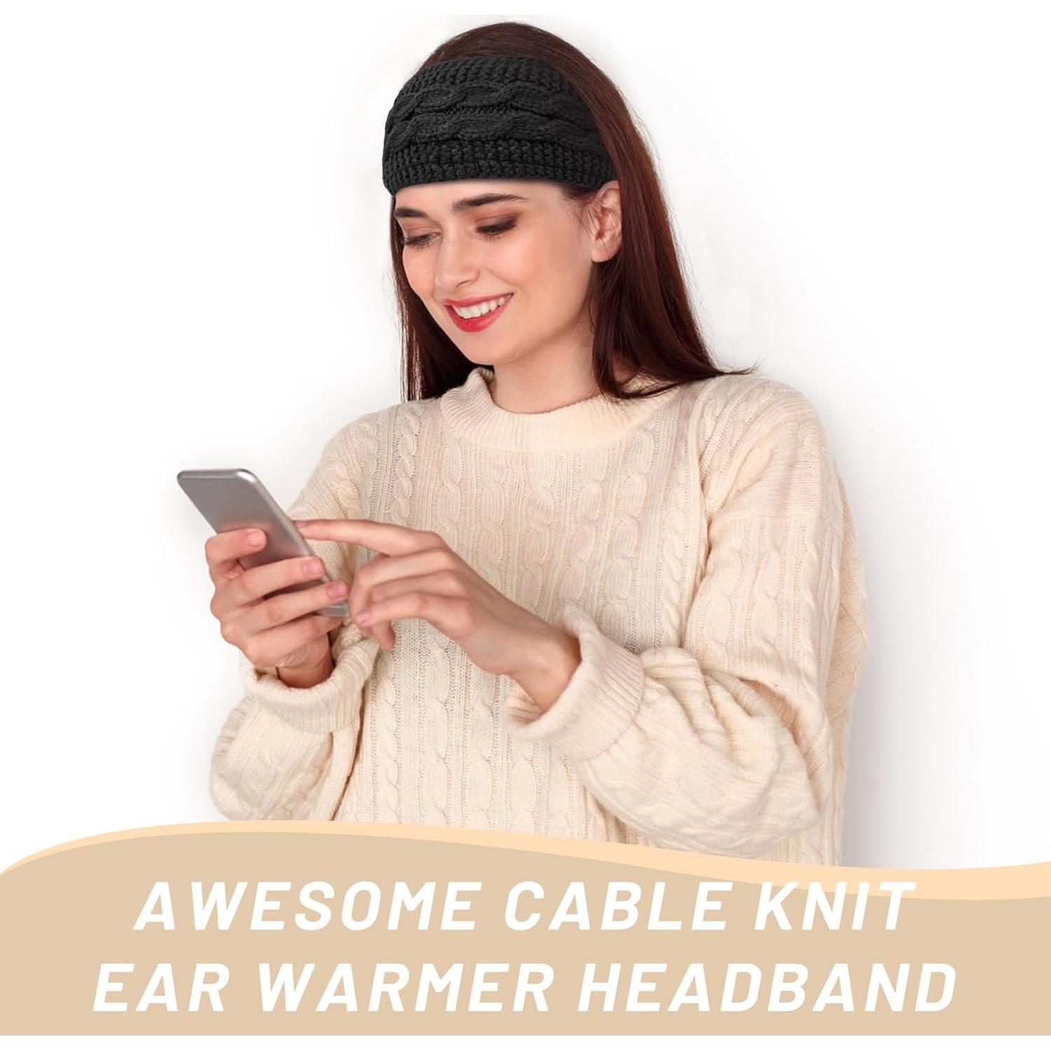 Banda Calentadora de Oídos YSense para Mujeres Tejida Invierno