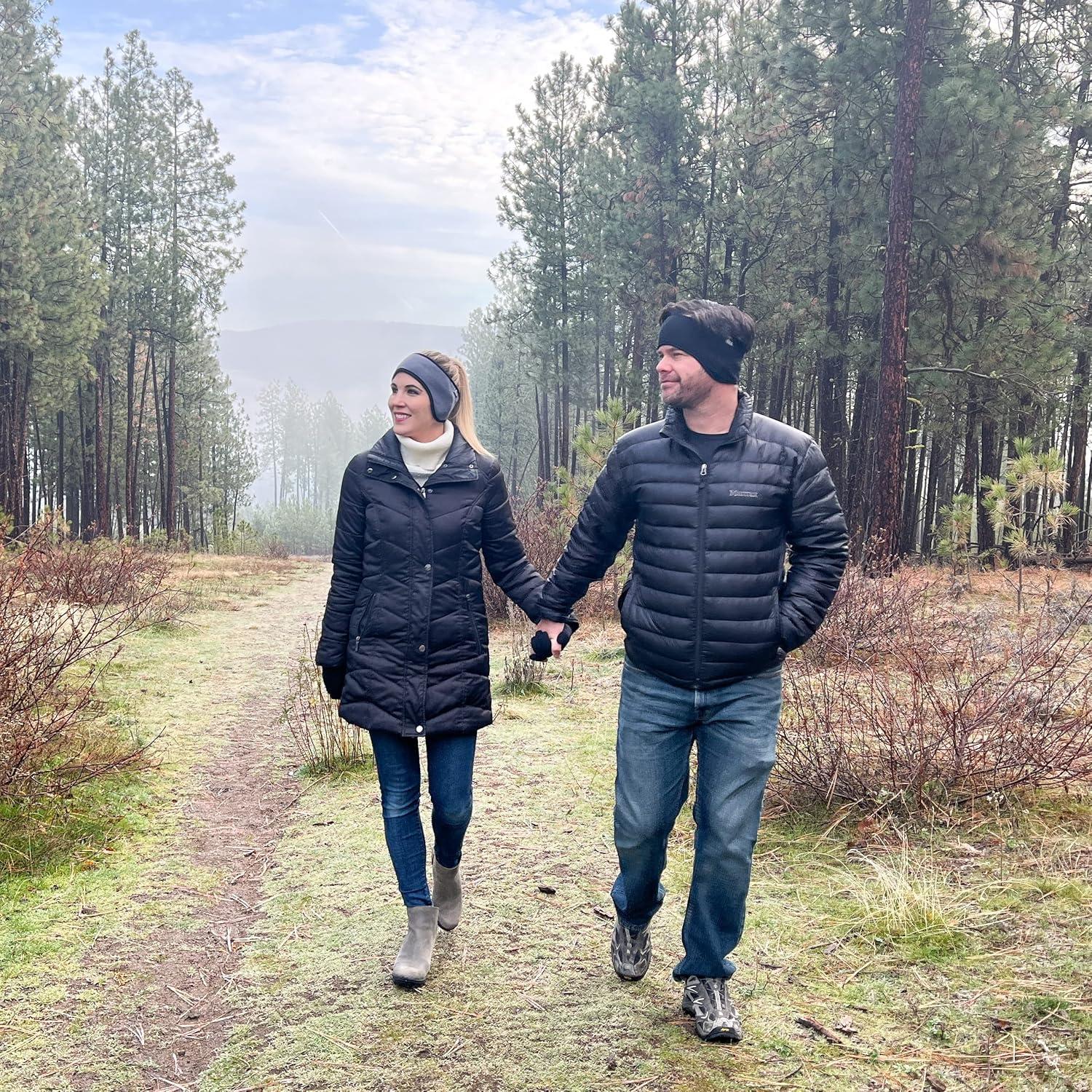 Cinta para la cabeza de forro polar 180s negra unisex