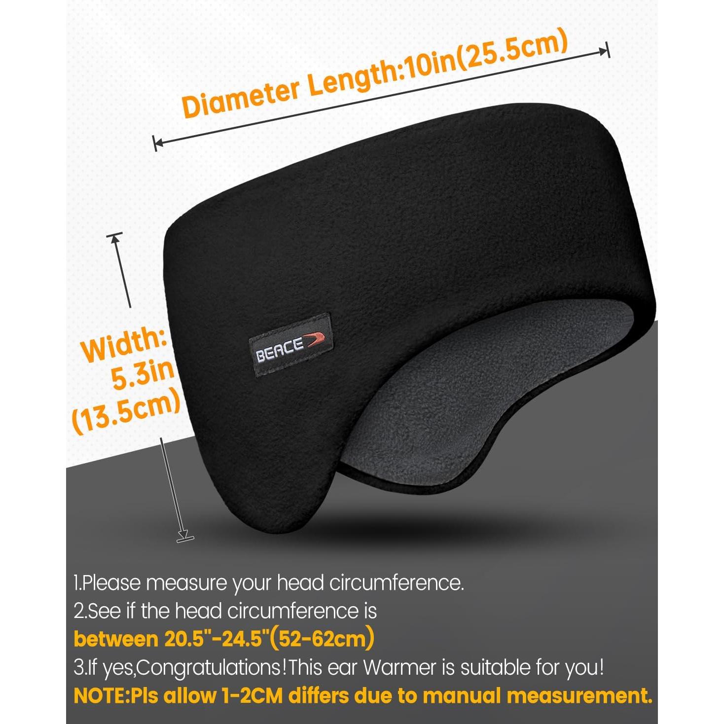 Calentadores de Oídos BEACE Doble Capa Forro Polar Unisex