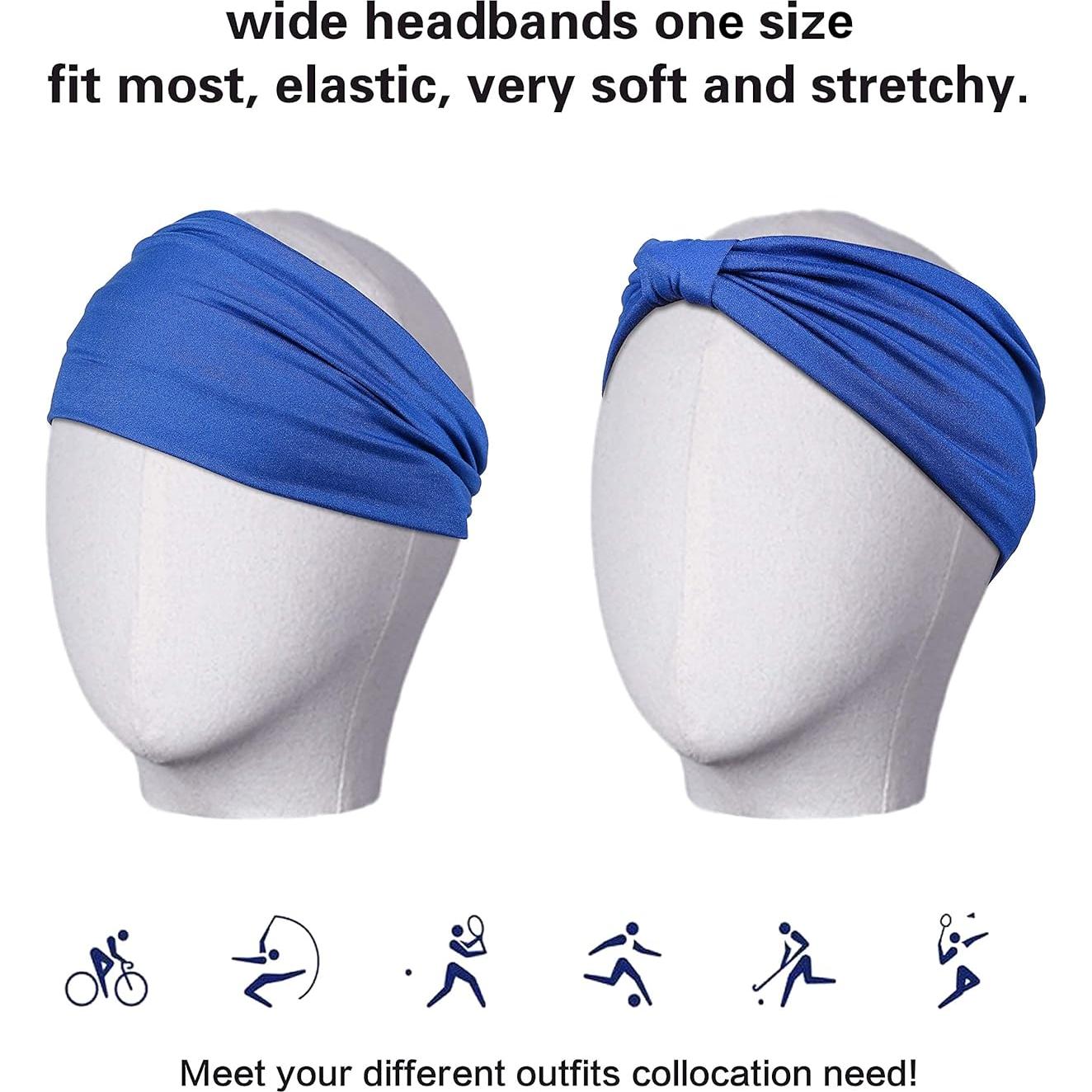 Diademas Anchas GILI 6 Piezas para Mujeres - Absorbentes y Elásticas