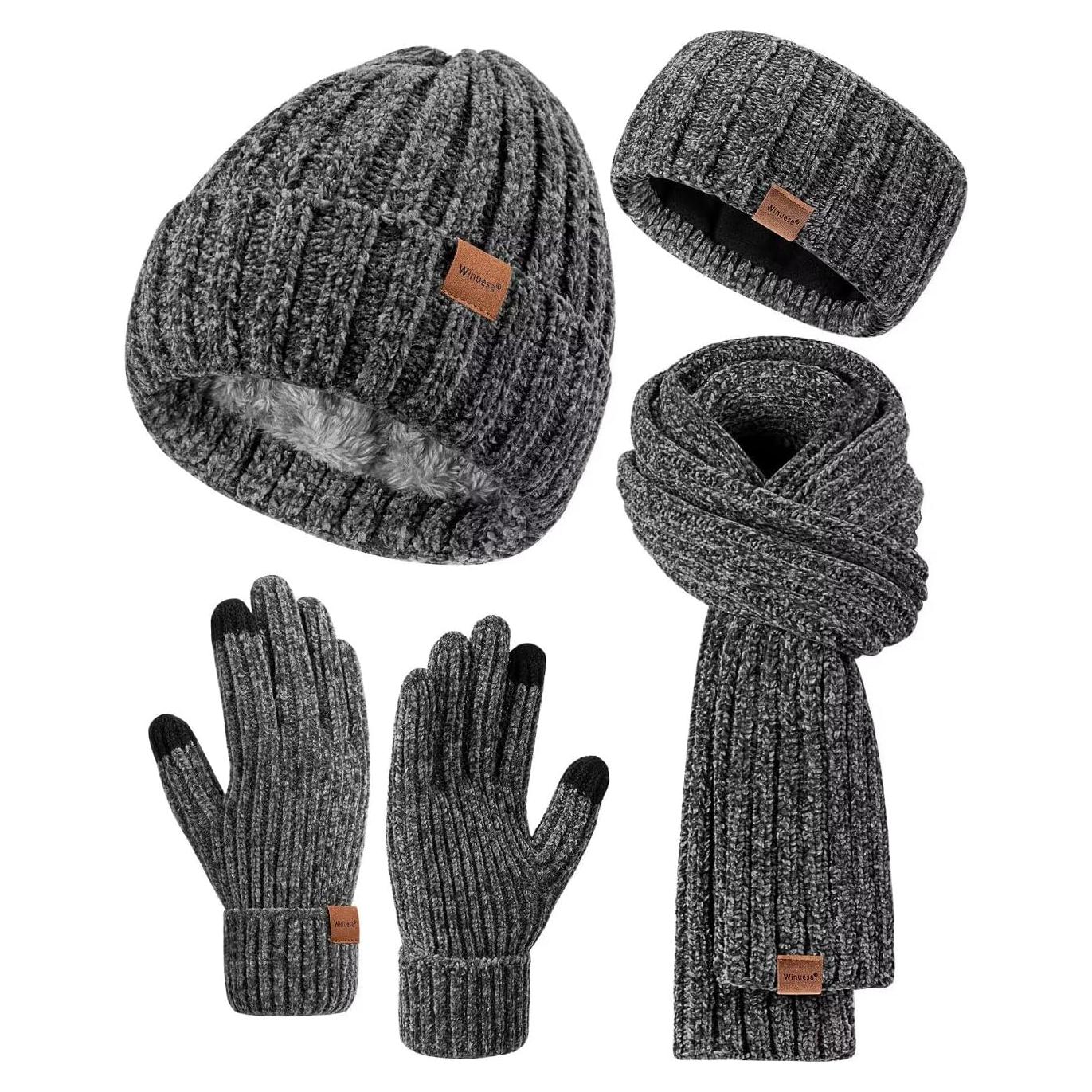 Conjunto de Gorro, Bufanda, Guantes y Diadema Winuesa para Mujeres