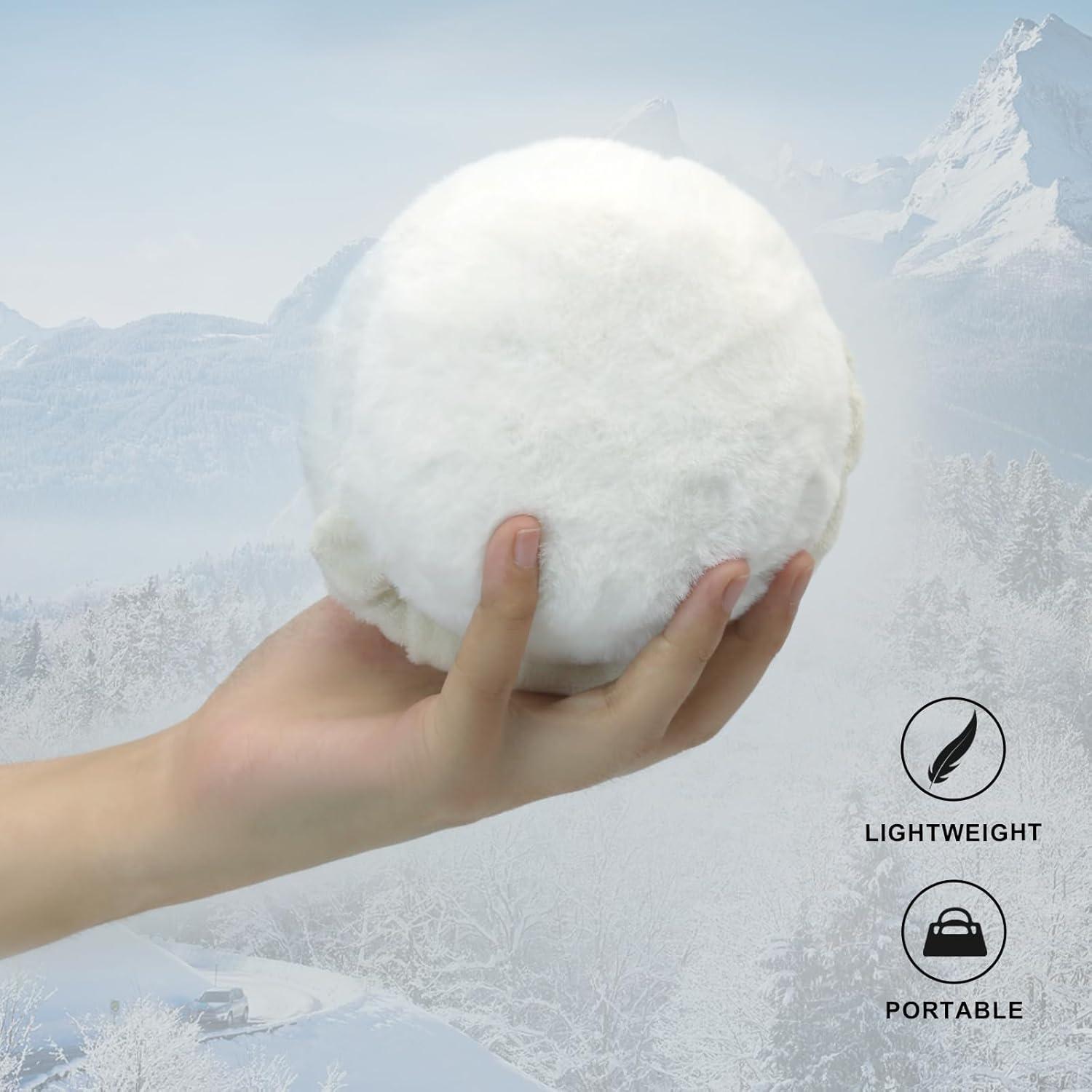 Orejeras de Invierno para Mujeres Plegables Blancas Esponjosas