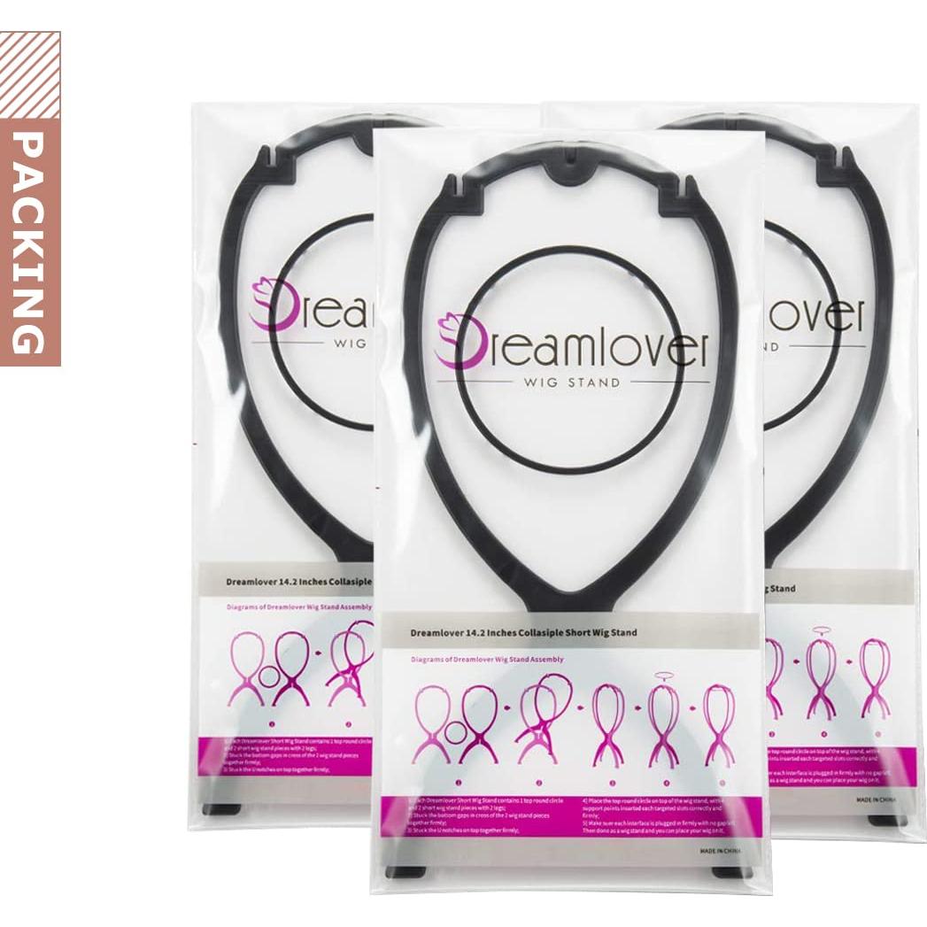 Soporte para Pelucas Dreamlover Negro 36 cm - Paquete de 3