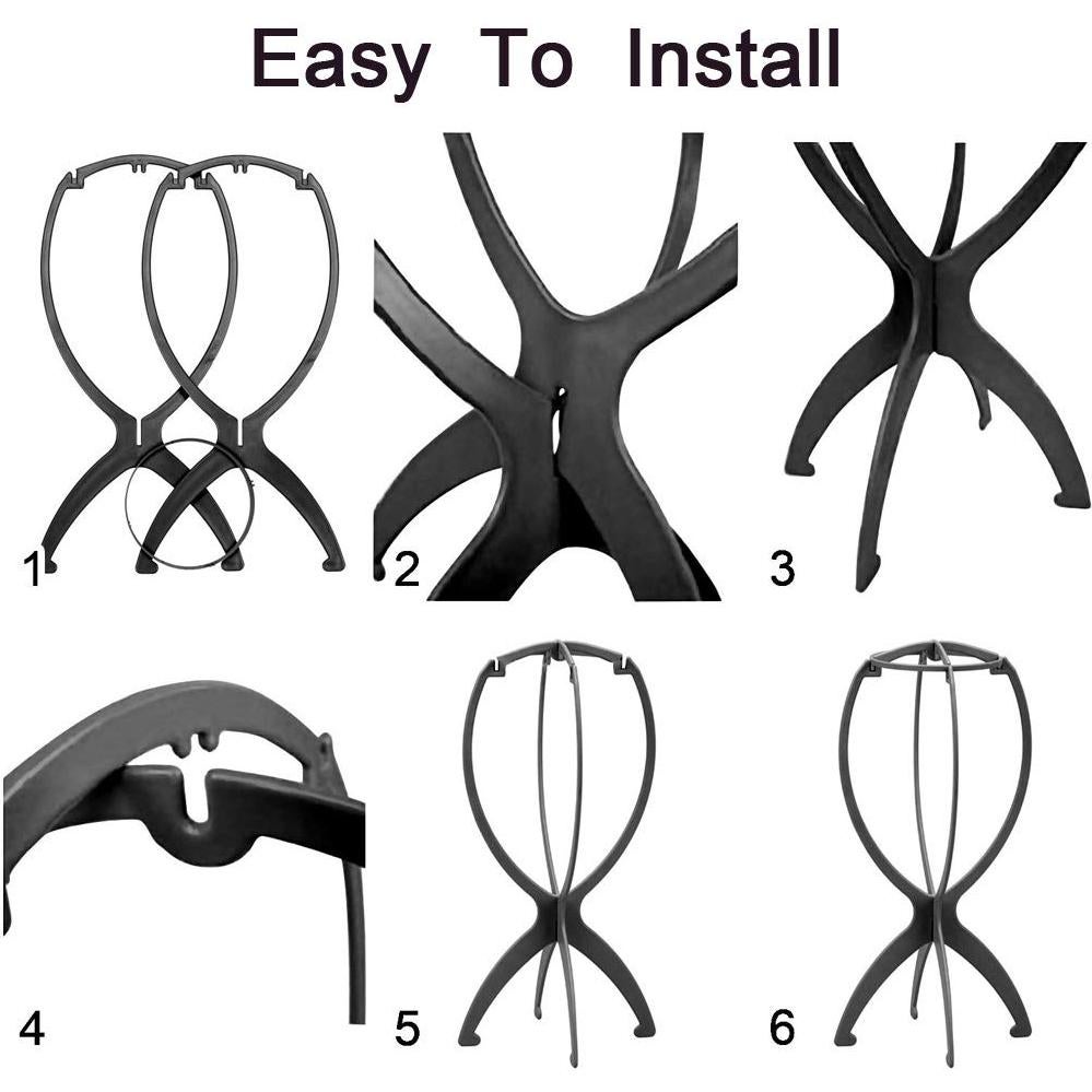 Soporte para Pelucas RUIWEN Hair 2PCS Negro 35.1 cm